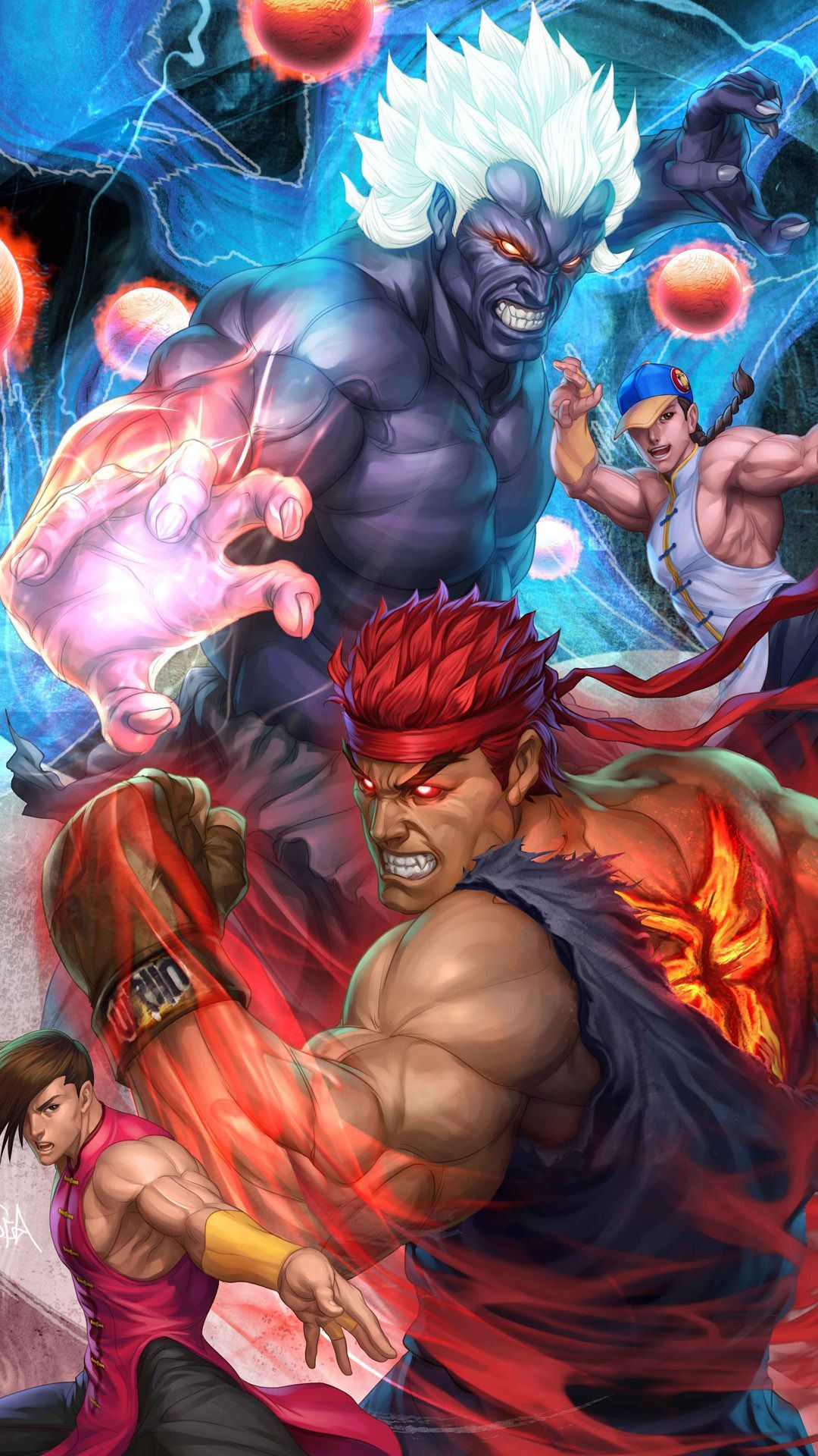 Они персонаж. Akuma Street Fighter 5. Гоку стрит Файтер. Стрит Файтер арт. Рю Evil Street Fighter 5.