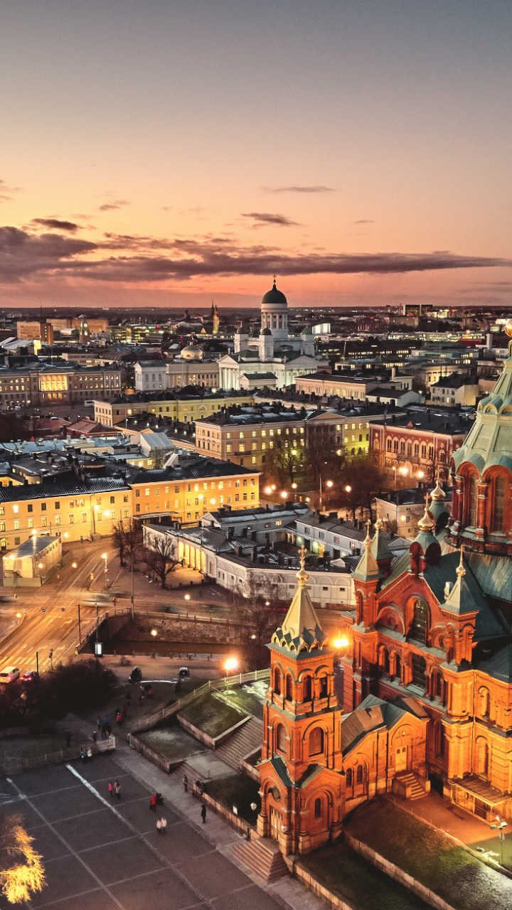 720x1280  hd обои: Хельсинки, финский, Уусимаа, собор, город, церковь, улица | Обои Flare