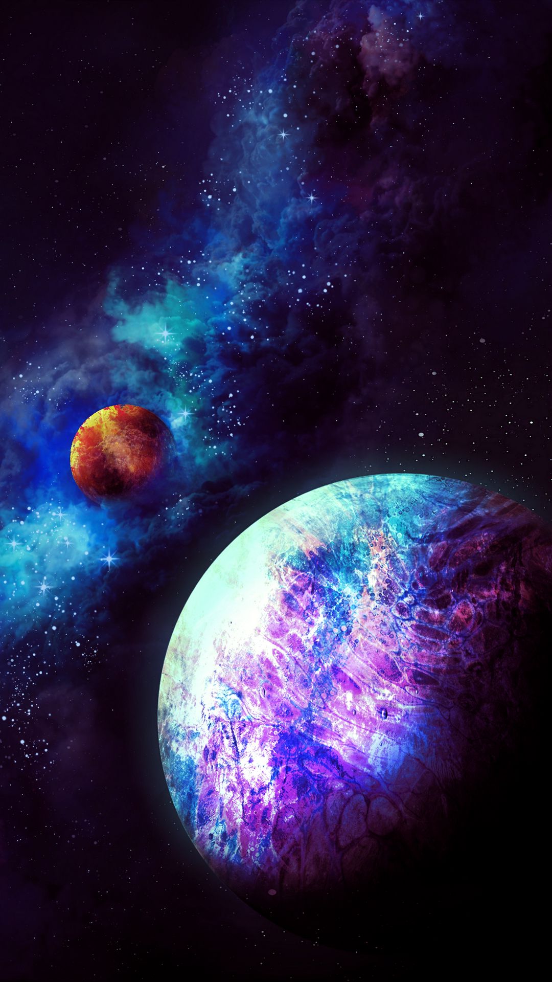 1080x1920  Sci fi туманность - Мобильная безболезнь 