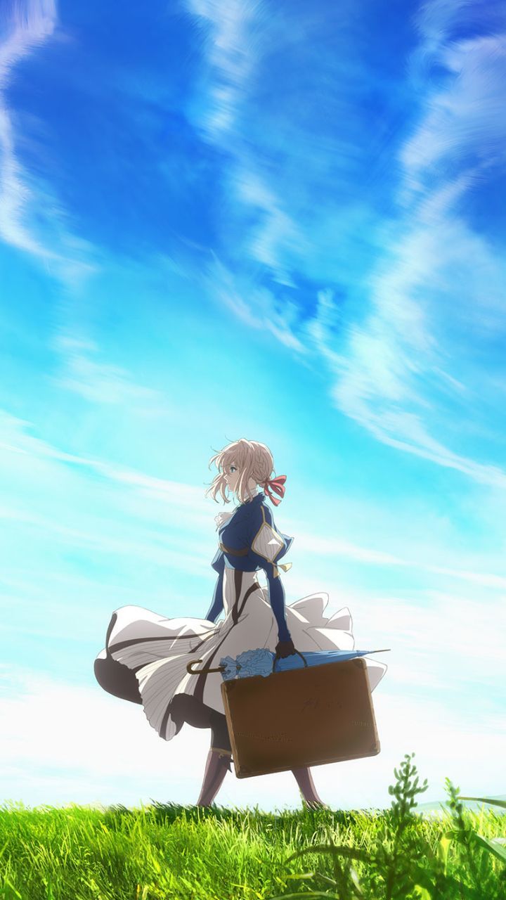 720x1280  qiuni anime violet evergarden. Фильм 1 Плака Эвергарден Аниме, Вайолет Эвергарден Обои, Аниме Фон -фон 