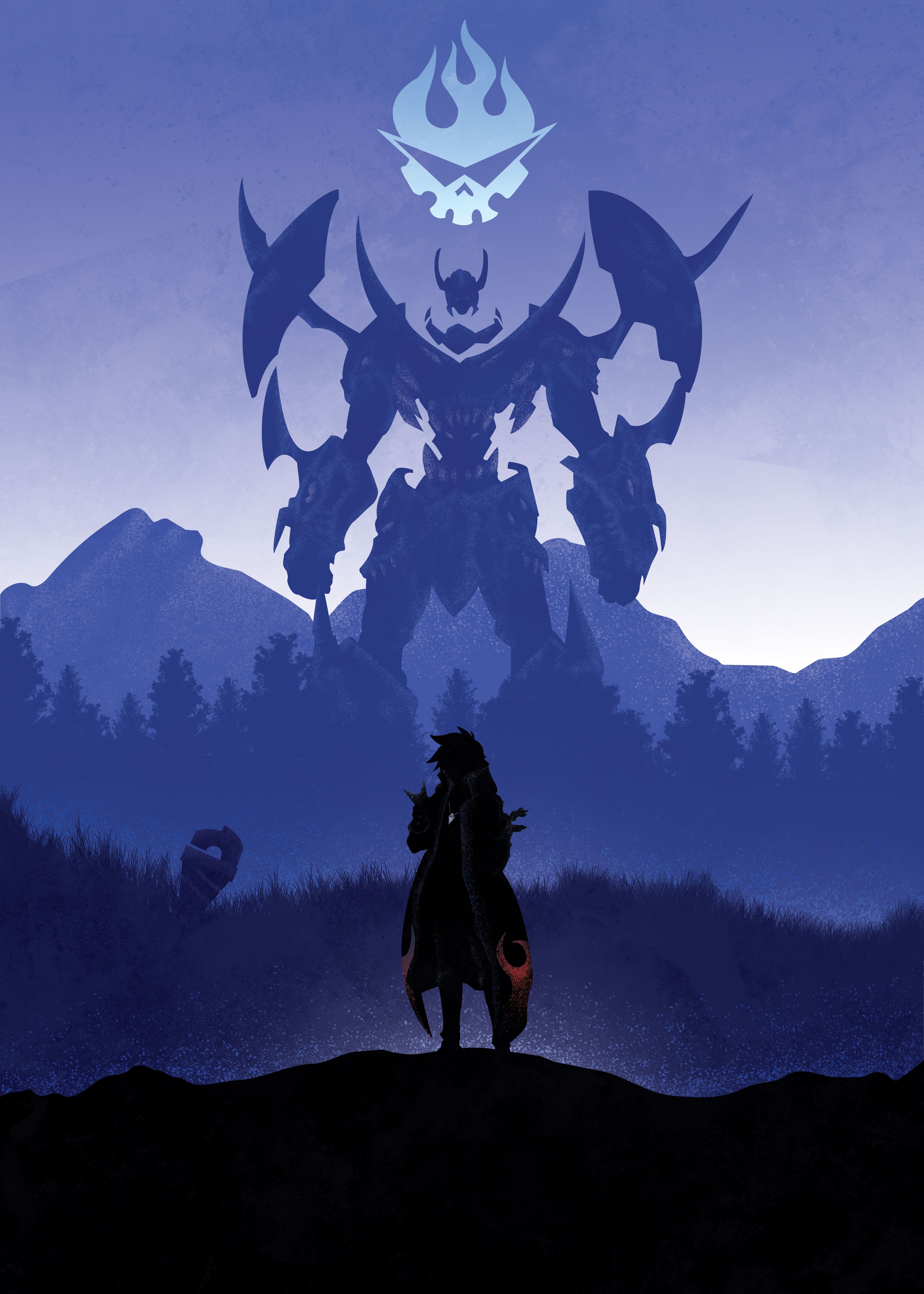 5000x7000  hd: аниме, Тенген Топпа Гуррен Лаганн, освещенное, человеческое представление | Обои Flare