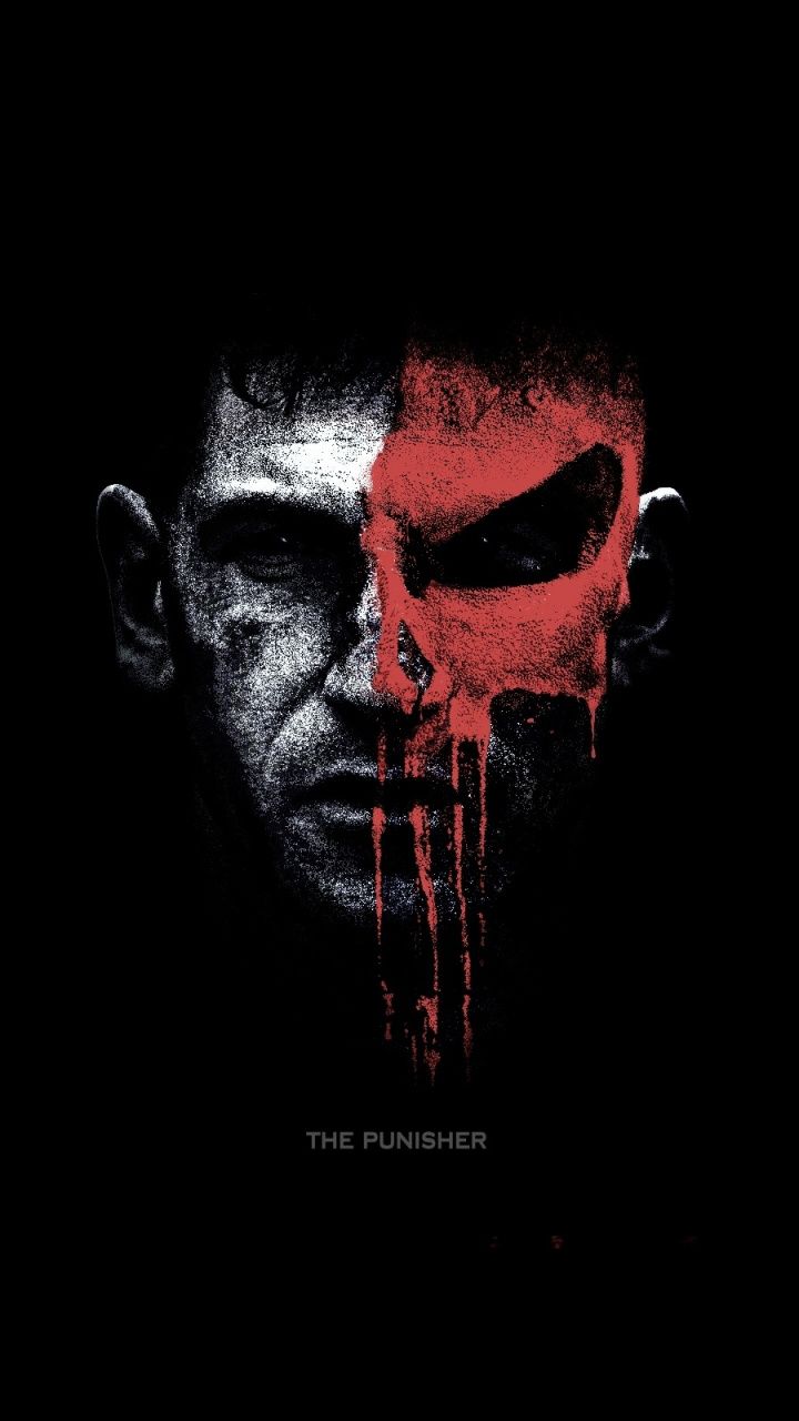 720x1280 Плакат темного супергероя Punisher 720x1280 Обои | Punisher comics Сорвиголова Каратель Punisher