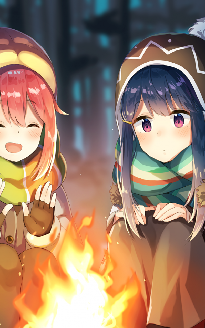 800x1280  yuru Camp обои HD, опубликованные Кристофером Пельтье 