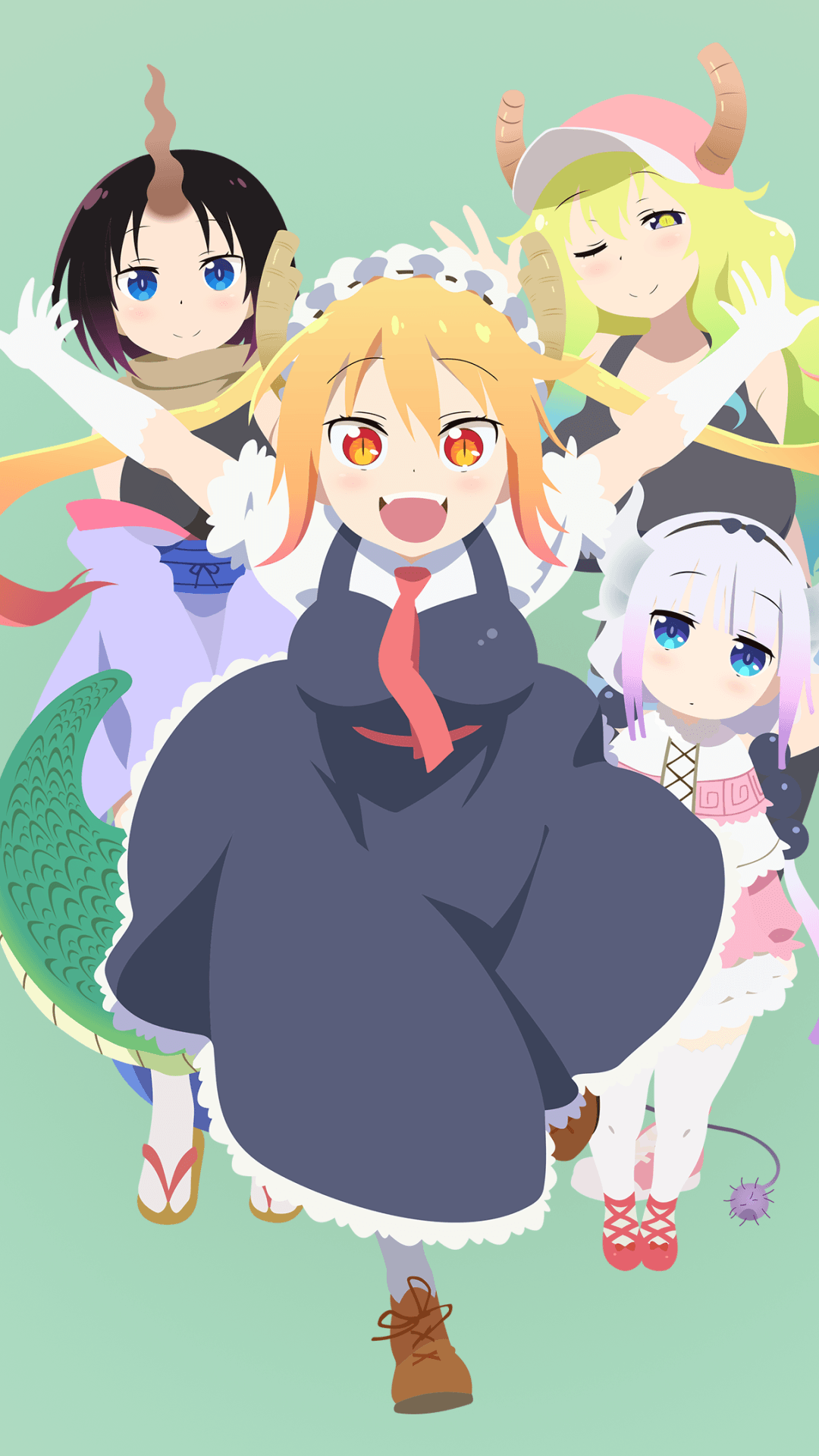 1080x1920  miss Kobayashi Dragon Maid обои - верхняя часть бесплатно мисс Кобайаши Драконки Фоны горничной - Уоллпейксесс 
