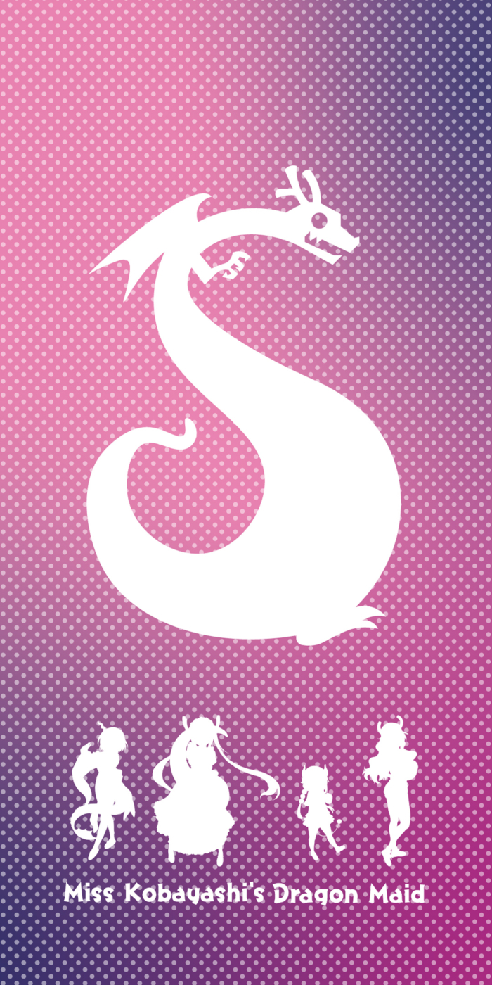 700x1400  hd обои: Kobayashi-San Chi No Maid Dragon, простой фон, Tohru (Kobayashi-San Chi No Maid Dragon) | Обои Flare