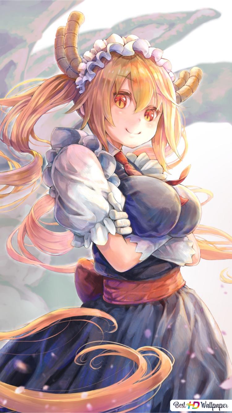 750x1334  1082x1922px | бесплатно скачать | HD обои: Kobayashi-San Chi No Maid Dragon, Simple Faine, Kanna Kamui (Kobayashi-San Chi No Maid Dragon) | Обои Flare