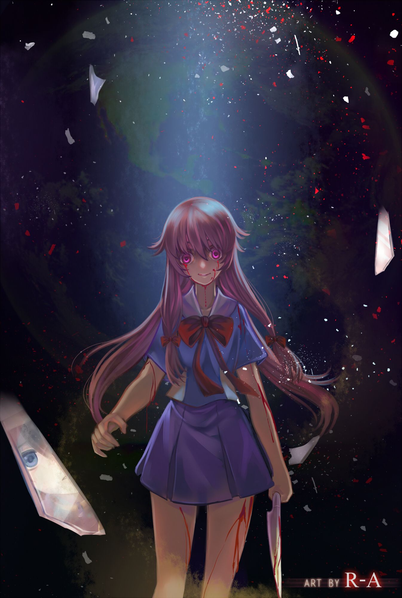 1345x2000  Anime Mirai Nikki - Mobile Abyss