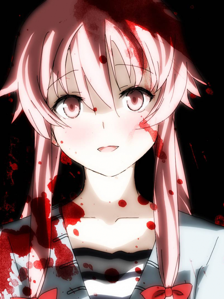768x1024  Anime Mirai Nikki - Mobile Abyss