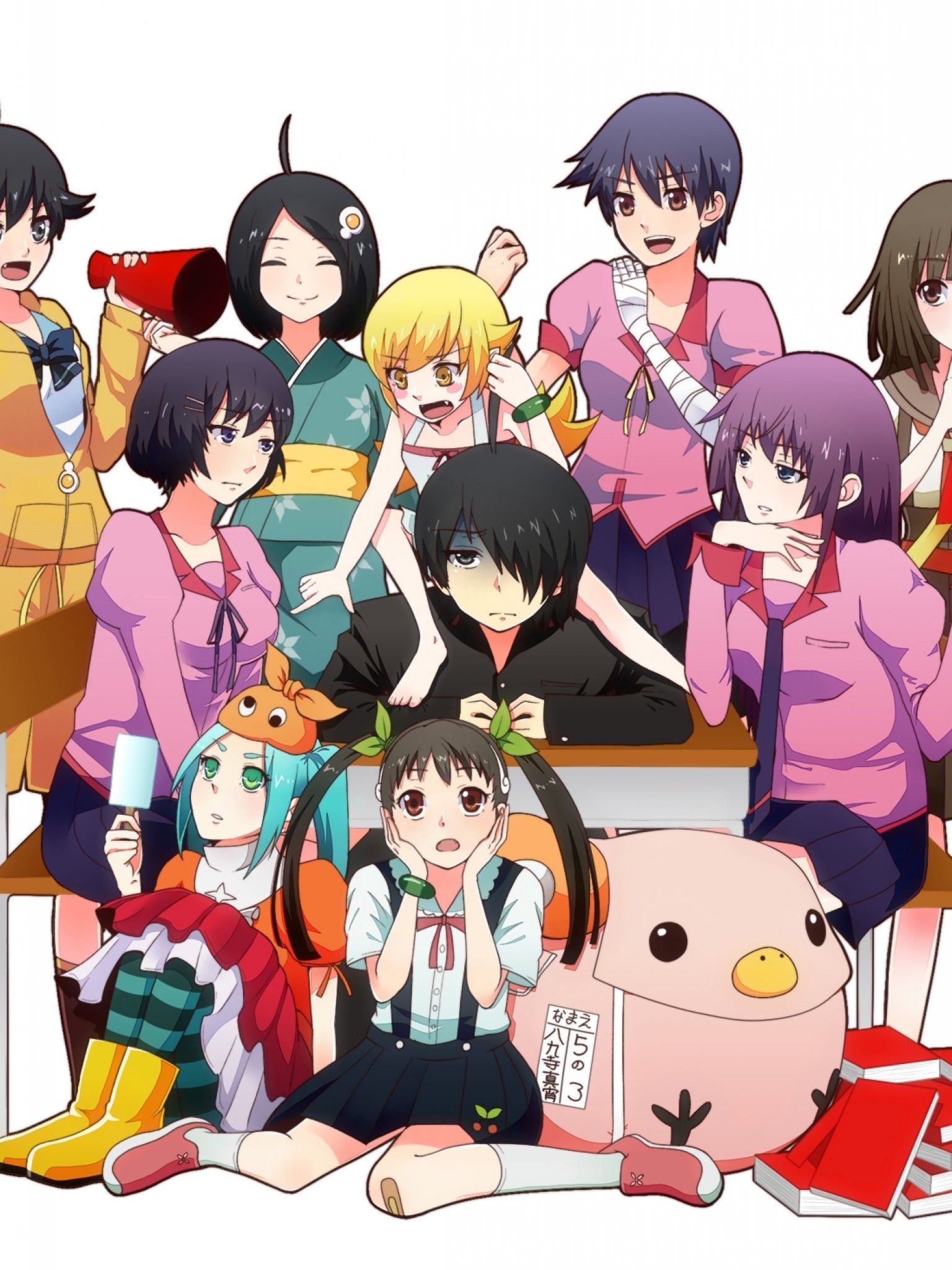 1536x2048   406654 Аниме, аниме -девушка, Senjougahara hitagi, серия Monogatari, Tsundere Wallpaper HD Download, 1703x3000 - Редкая галерея HD обои 