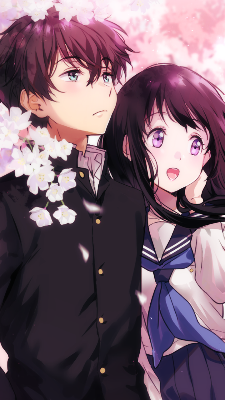 720x1280  hyouka, Houtarou Oreki, Eru Chitanda, Art, аниме -персонажи, главные герои, японская манга, HD обои | Peakpx