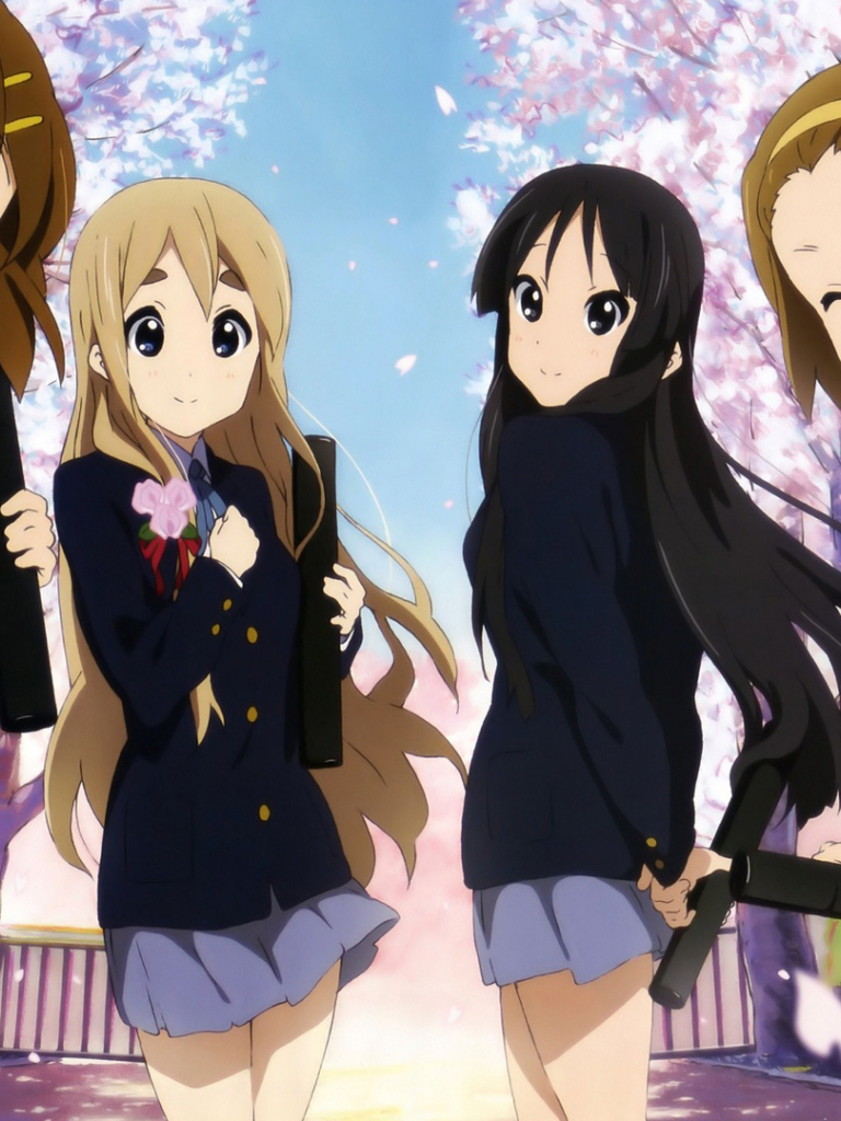 768x1024  405875 Аниме, аниме-девушка, гитара, темные глаза, музыкальный инструмент, K-On!, Akiyama Mio Wallpaper Full HD, 1688x3000-Редкая галерея HD обои 