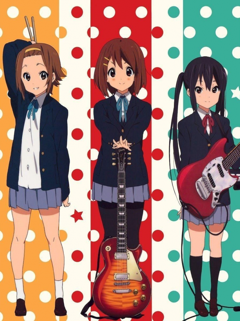 768x1024  kon Redheads School Forms Юбки Hirasawa Yui Red Eyes Nakano Azusa Две девушки аниме -девушки 22 высококачественных обои, обои высокой четкости 