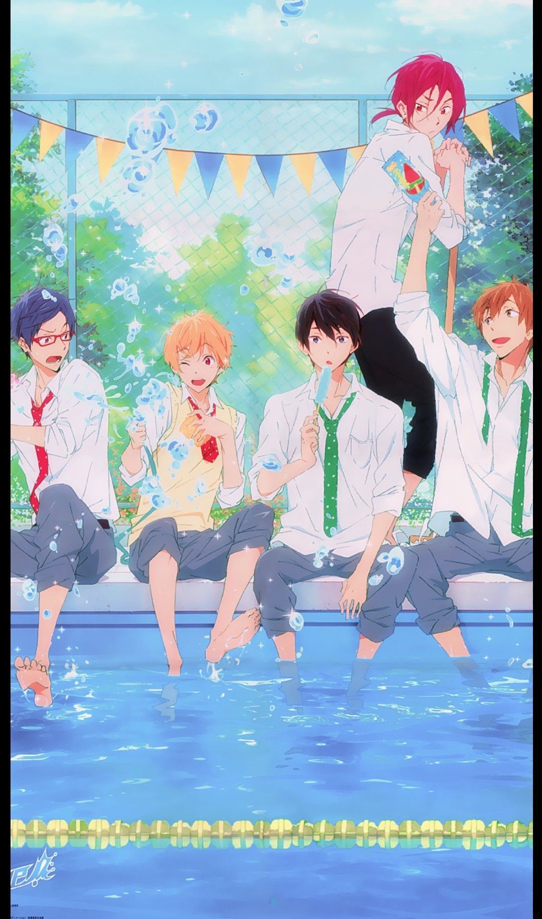 1080x1830  LEMONMXLK - БЕСПЛАТНО! IWATOBI SWIM CLUB Обои/экрана блокировки, как ... | Бесплатный аниме, аниме, эстетический аниме 