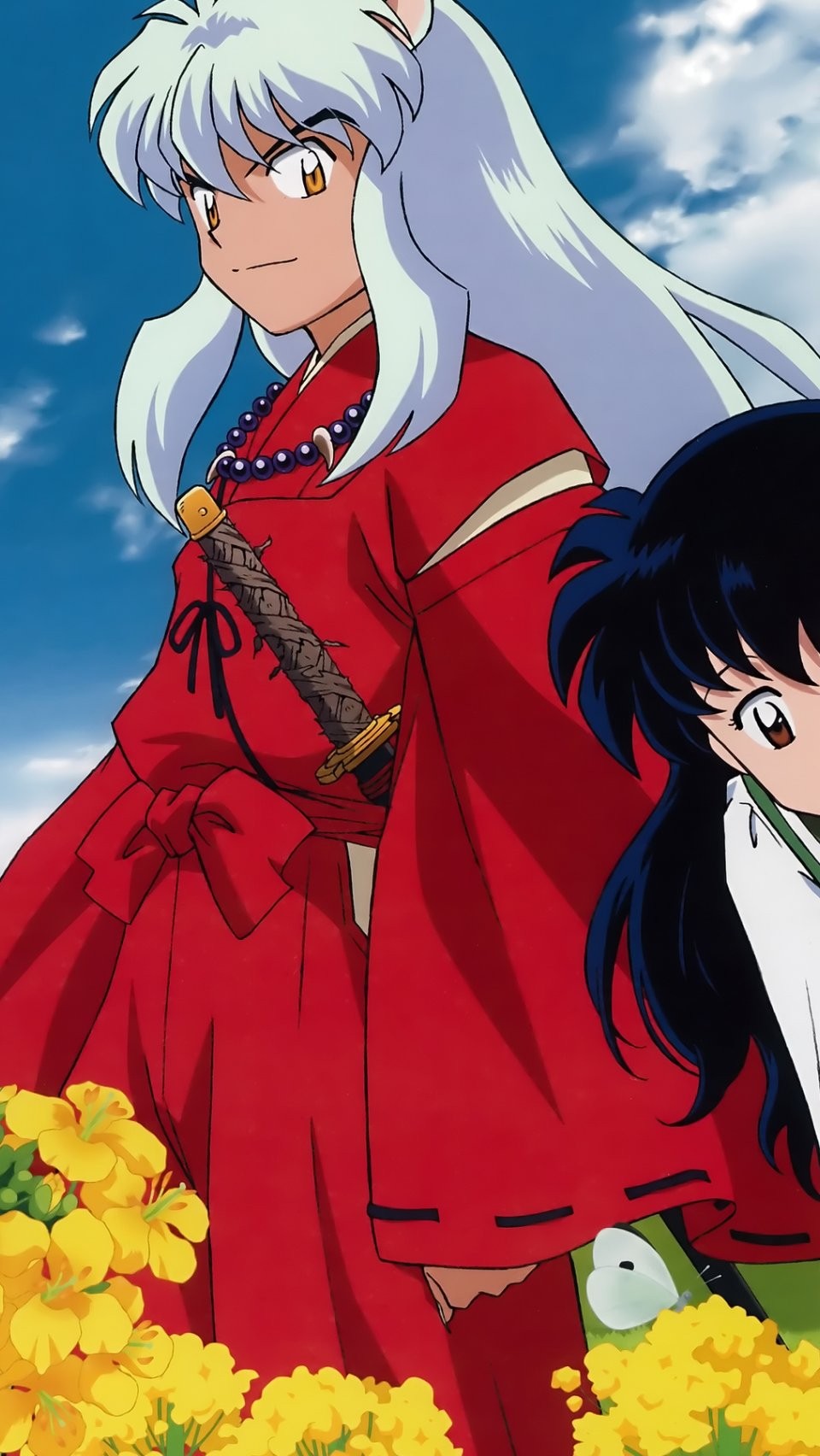 960x1704  401098 Inuyasha, Anime Girl, маленькие сиськи, мико, кимоно, длинные волосы, стрелы, лук, черные волосы, карие глаза, кикё, глядя на зрителя, Youkai, Fan Art, Moonlight, Anime Full HD обои, 2122x3000 Kolpaper - Awesome Free HD Обои 