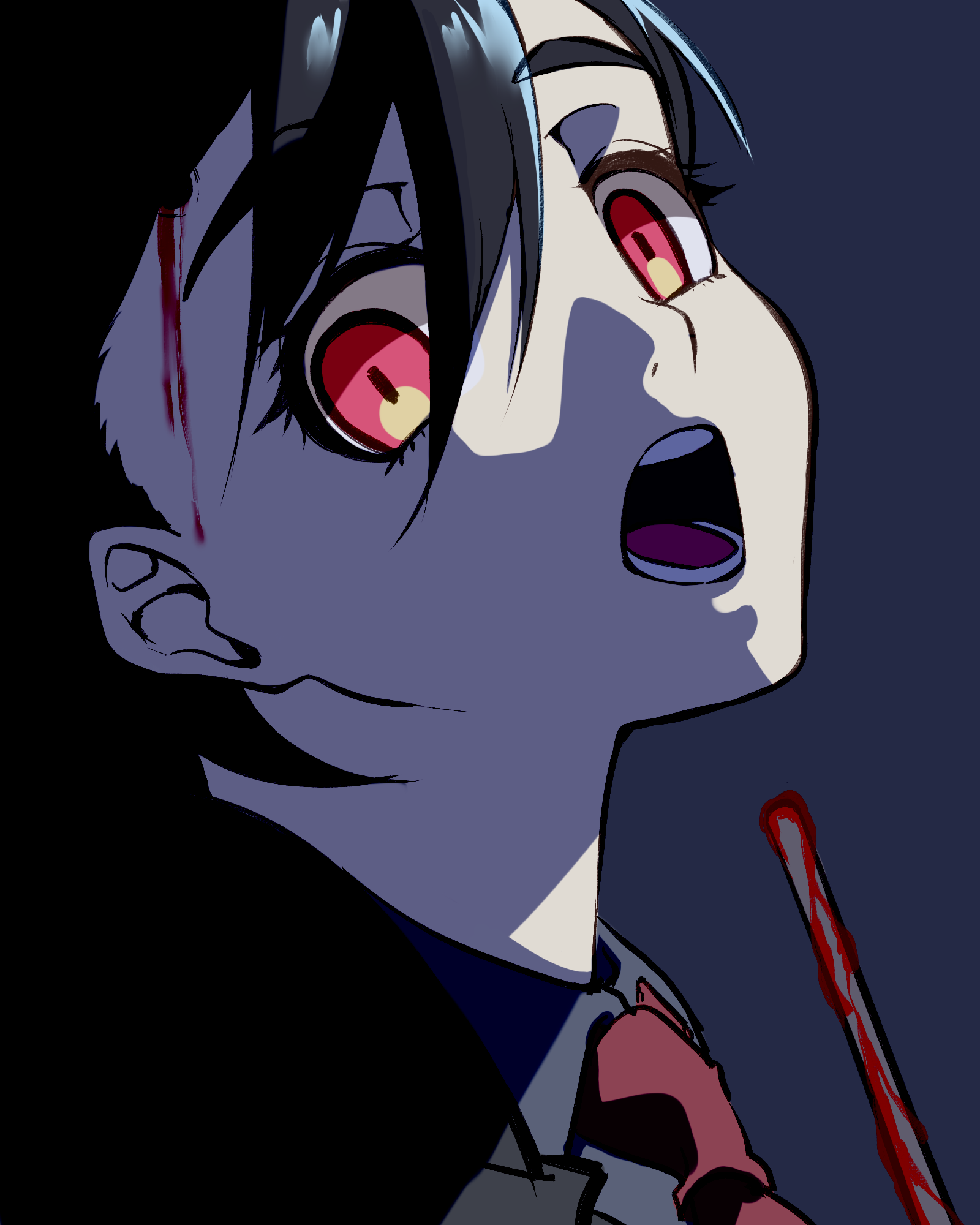 1600x2000  Sakaido, аниме, черно -белое, ID вторглись, HD Телефон Обои | Peakpx 