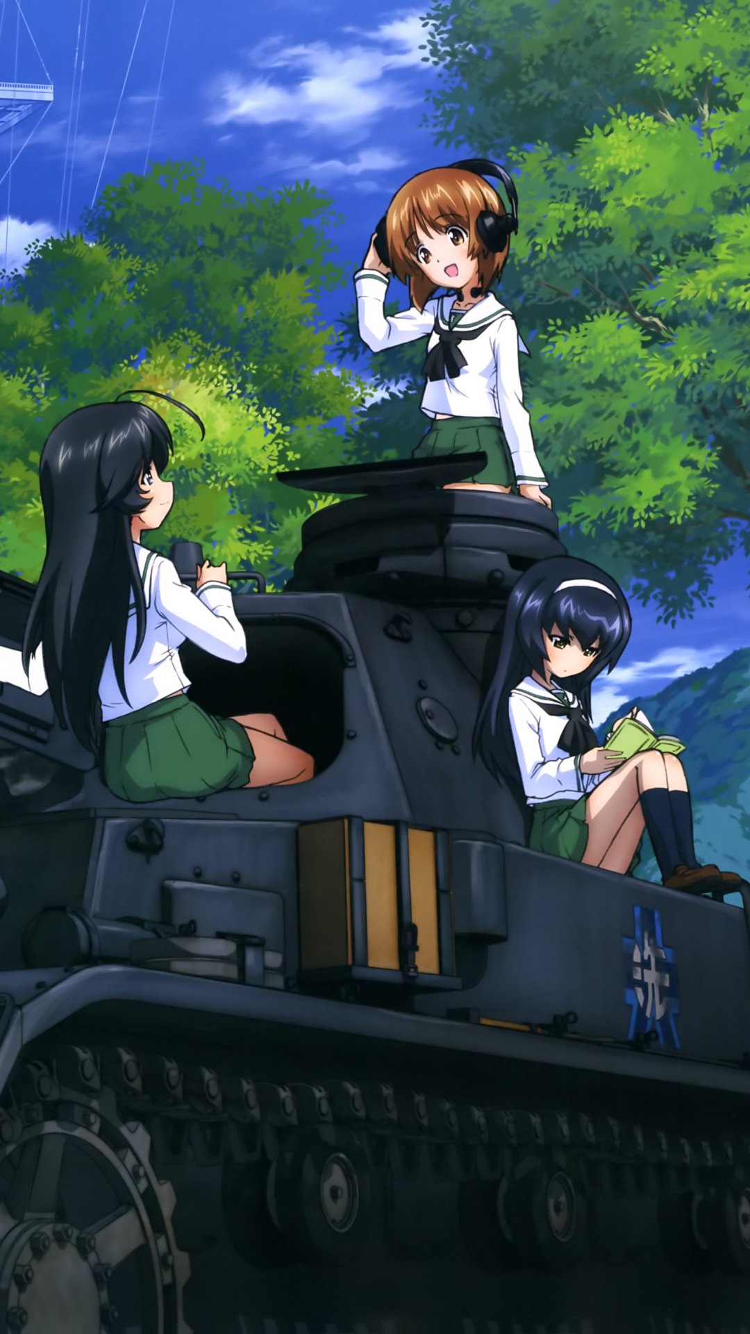 1080x1920 аниме, облака, зима, танк, девушки и Panzer, аниме, HD обои | PEACKPX