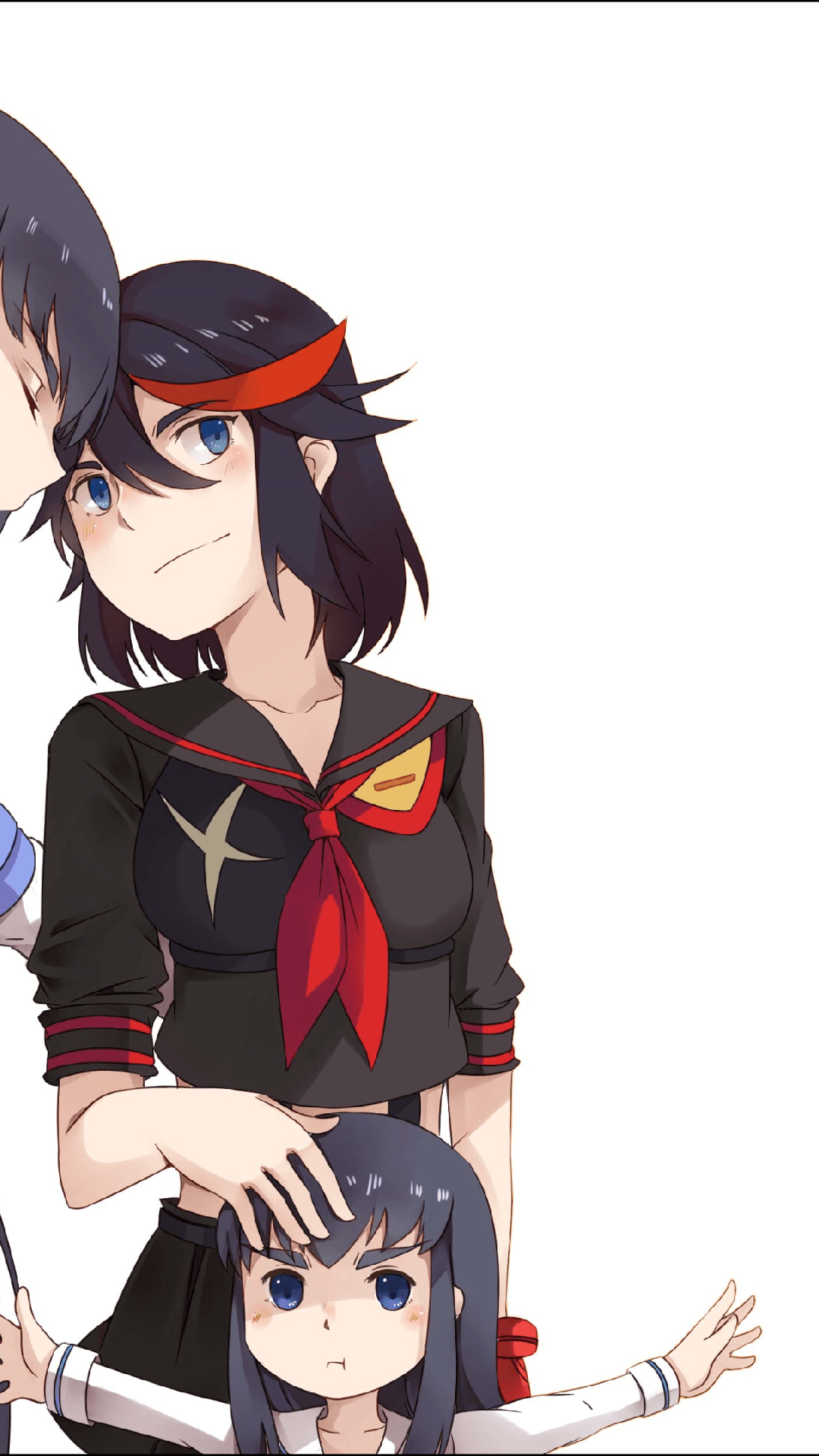 1080x1920  hd обои: Matoi Ryuuko, Kill La Kill, Anime, Anime Girls, смотрят на зрителя | Обои402150 Kill La Kill, Anime Girl, Fan Art, разноцветные волосы, короткие волосы, черные волосы, фэнтезийная броня, моряка, голубые глаза, глядя на зрителя, Matoi Ryuuko, Senketsu, No Bra Full HD обои, 2318x3000 -