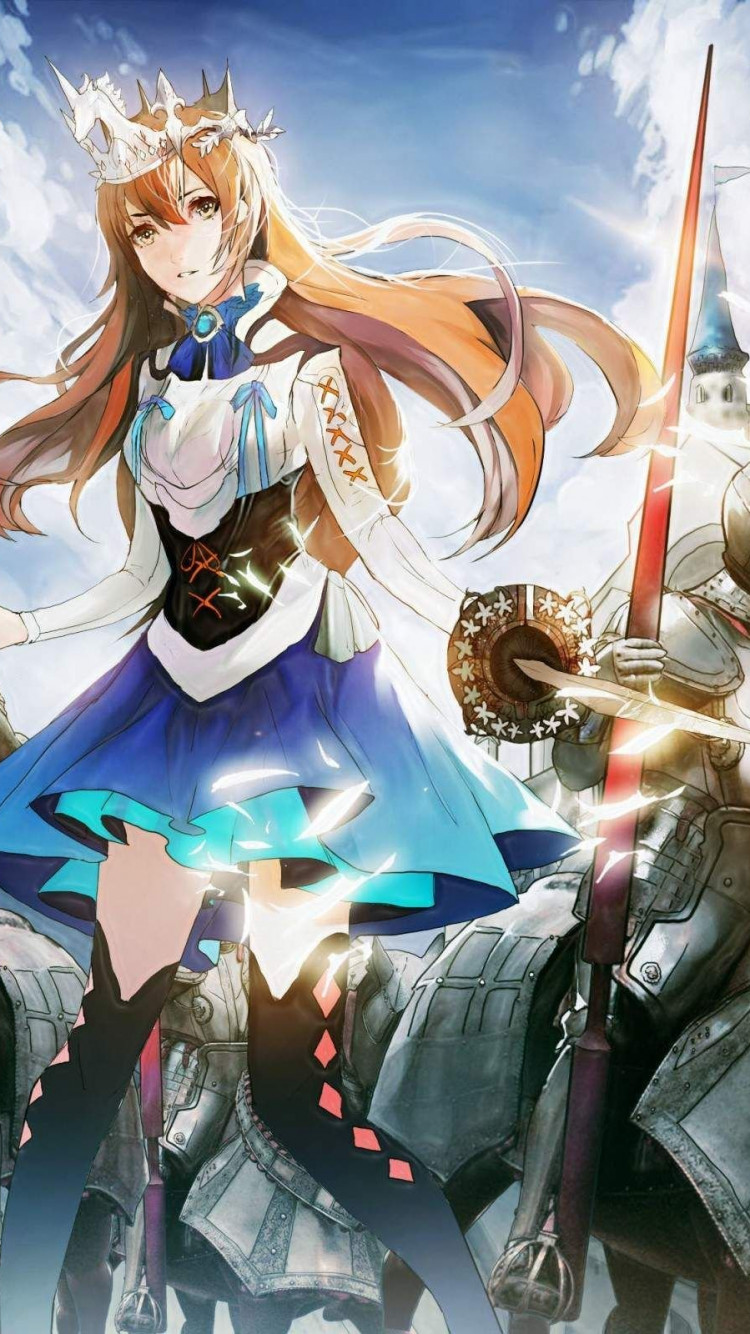 750x1334  stella Vermillion, Printsy, 2027x3000 - Rely Halc , Воин, Меч, Огня, любовь, Девушка, Аниме, Ракудай Киши, но кавалерия, HD Телефон Обои | Peakpx