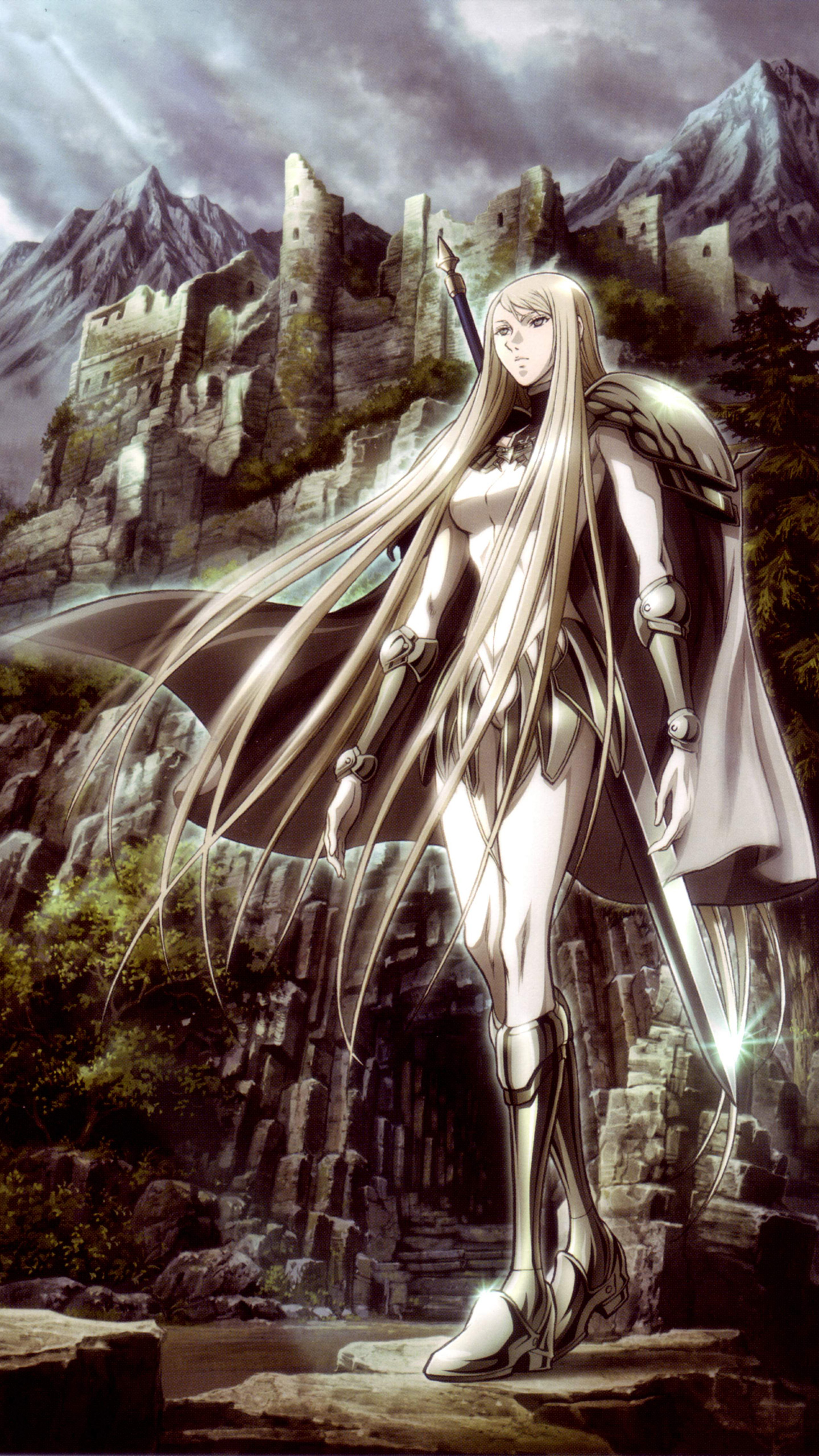 1440x2560  claymore, Рафаэла, блондинка, короткие волосы, броня, аниме, HD Телефон Обои | Peakpx