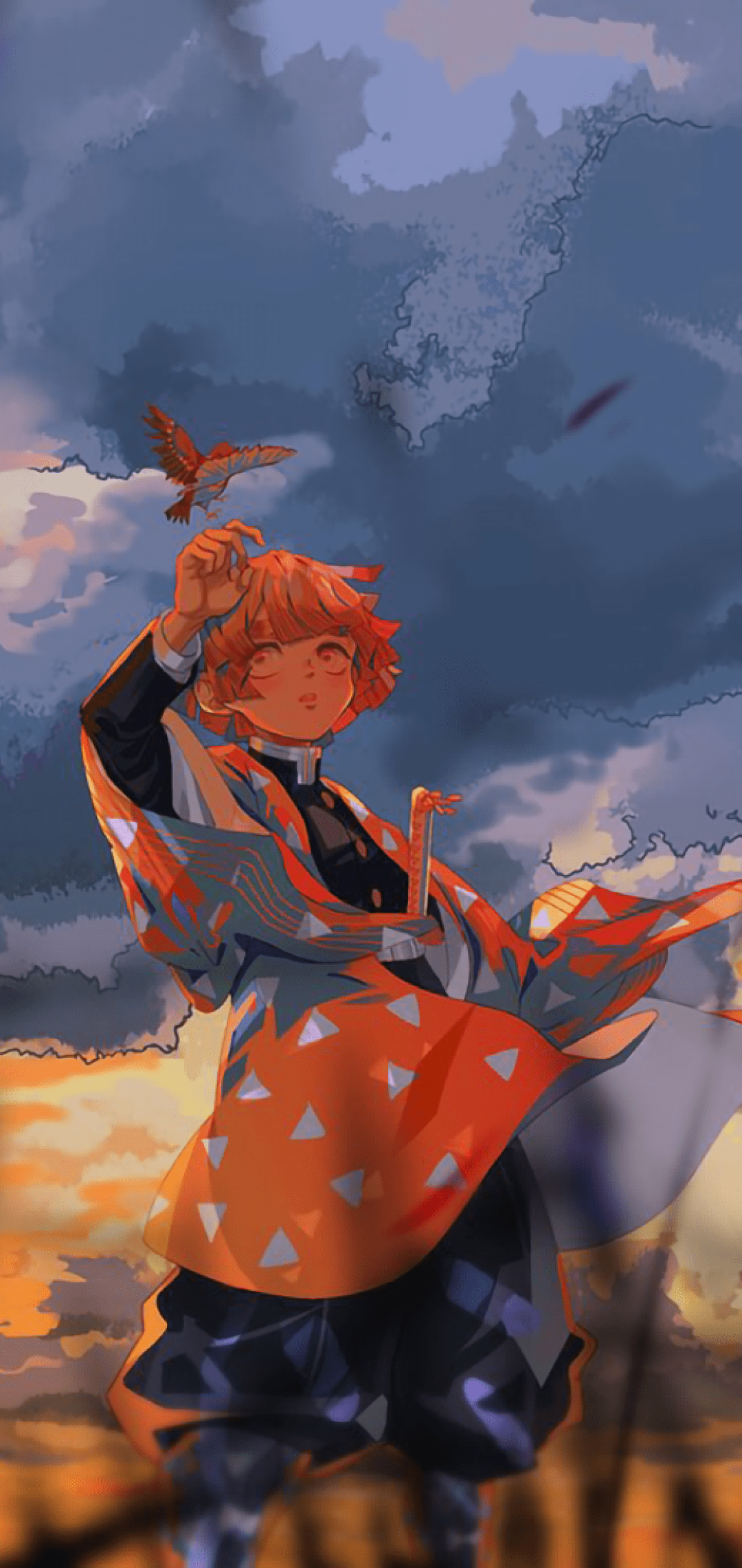1080x2280   10+] Zenitsu 8K обои на обои на обоях на обоях. WhatSpaper