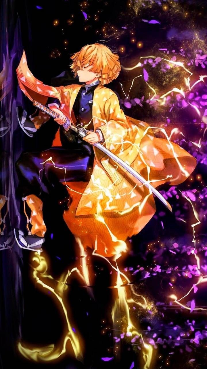 720x1280   WALLPAPE ID: 352265 / Anime Demon Slayer: Kimetsu no Yaiba Телефон Обои, Zenitsu Agatsuma, 1080x2460 бесплатно скачать 