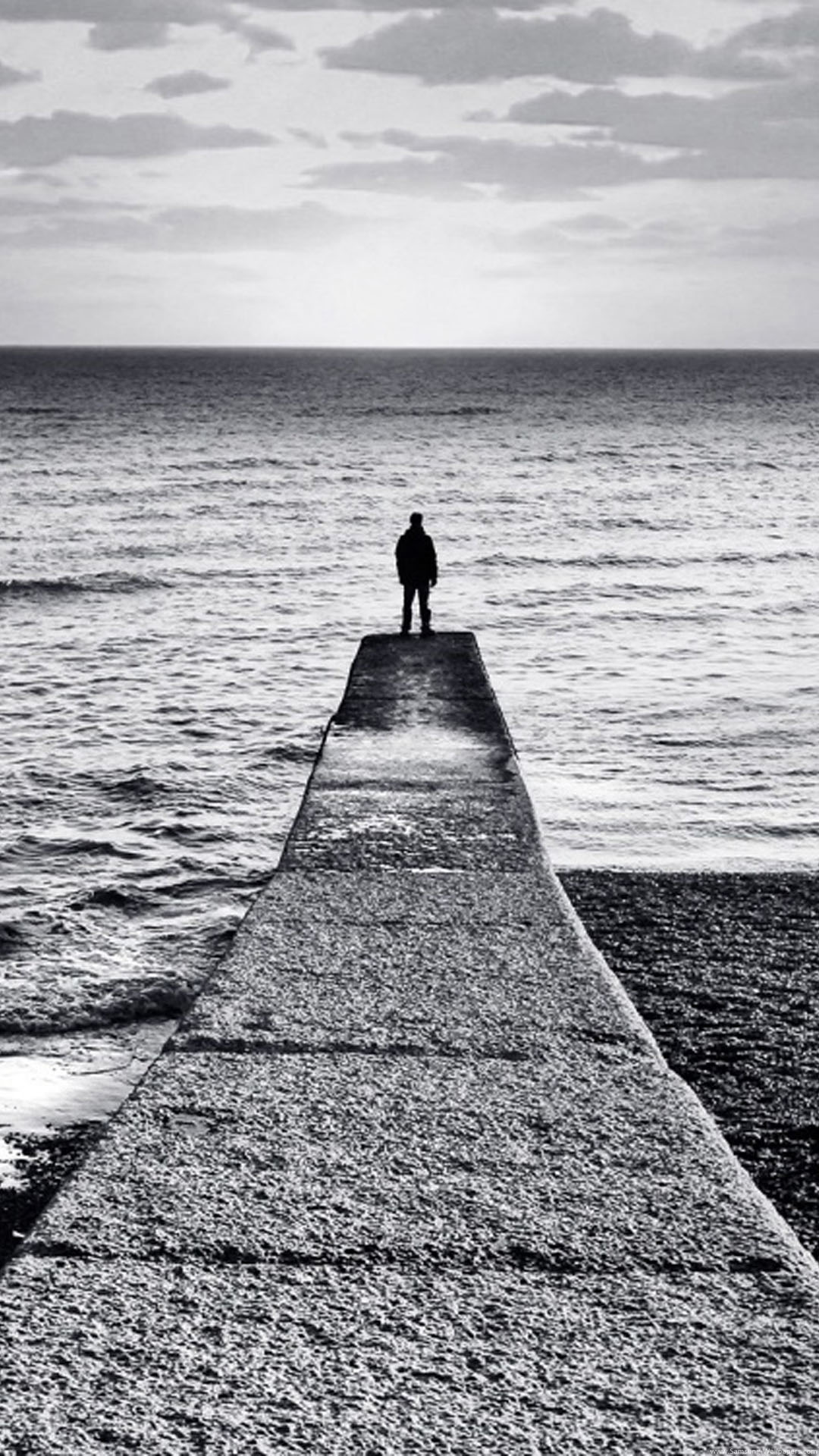 1080x1920  loneliness, одна, луна, силуэт, закат, HD Телефон Обои | PEACKPX