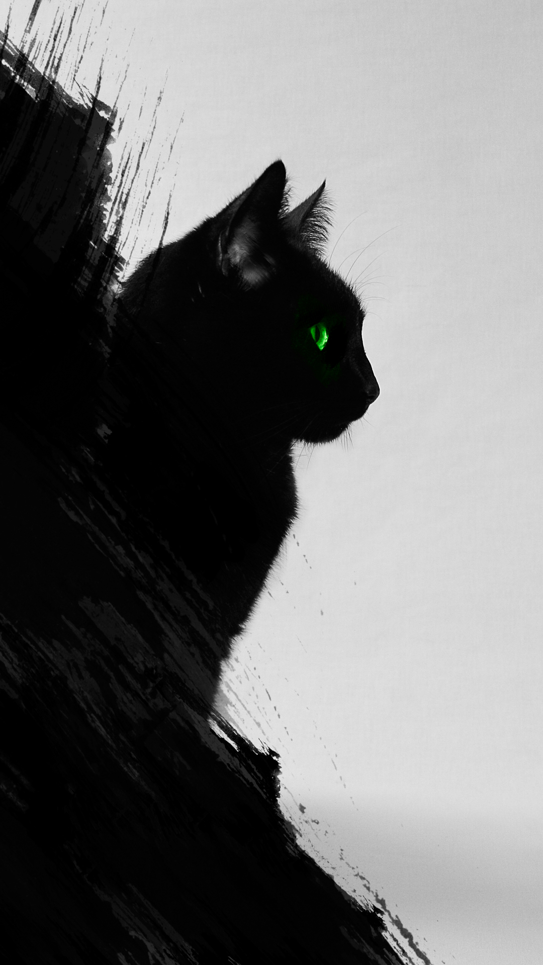 Темный кот арт серьезные