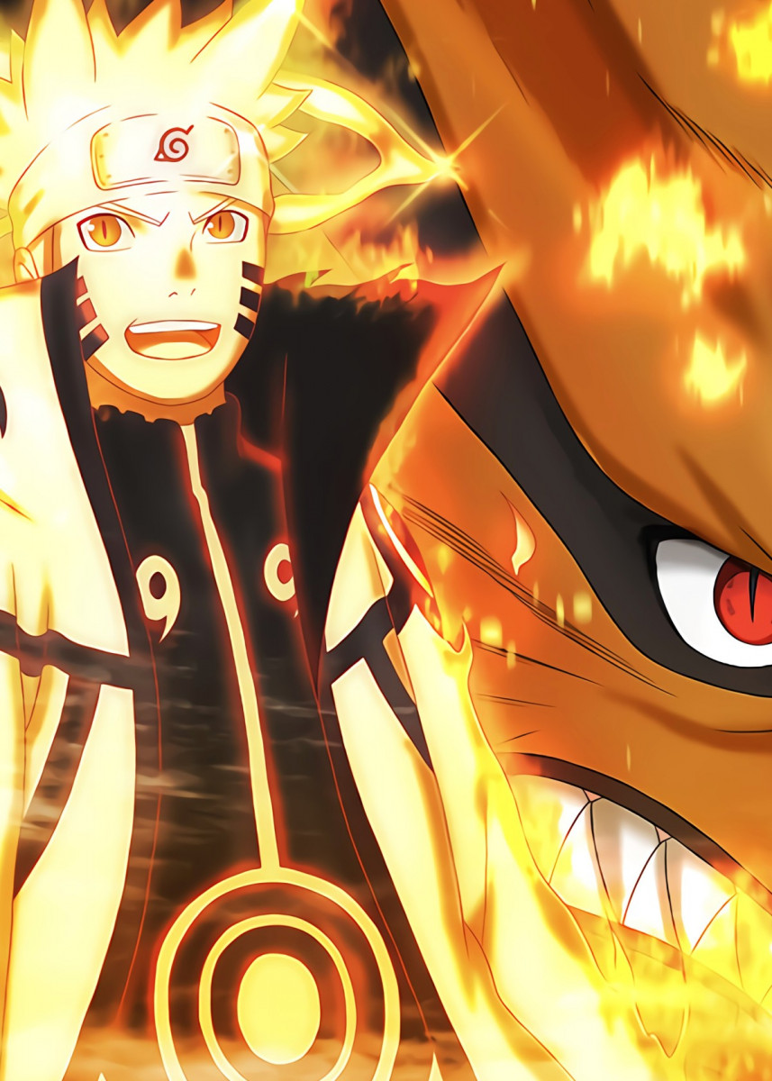 857x1200 naruto uzumaki kurama 4K обои № 8 