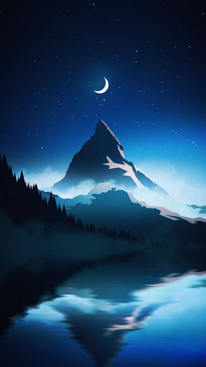 720x1280  starry Night Mountain Wallpaper - Обои для iPhone: обои для iPhone 