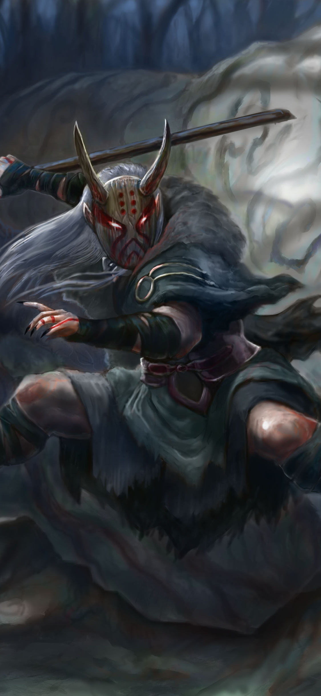 1125x2436  1125x2436 White Demon Tiger With His Warrior Iphone XS,Iphone 10,Iphone X HD  4k Wallpapers, Images, Backgrounds, Photos and Pictures