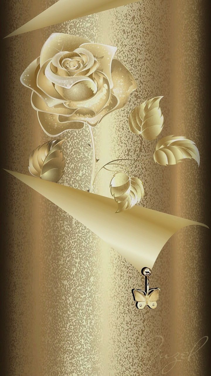 720x1280  golden Rose Walpapers на обои для обоев. Обои Dourado, Papeis de Parede Para iPhone, Papel de Parede Flor Branca