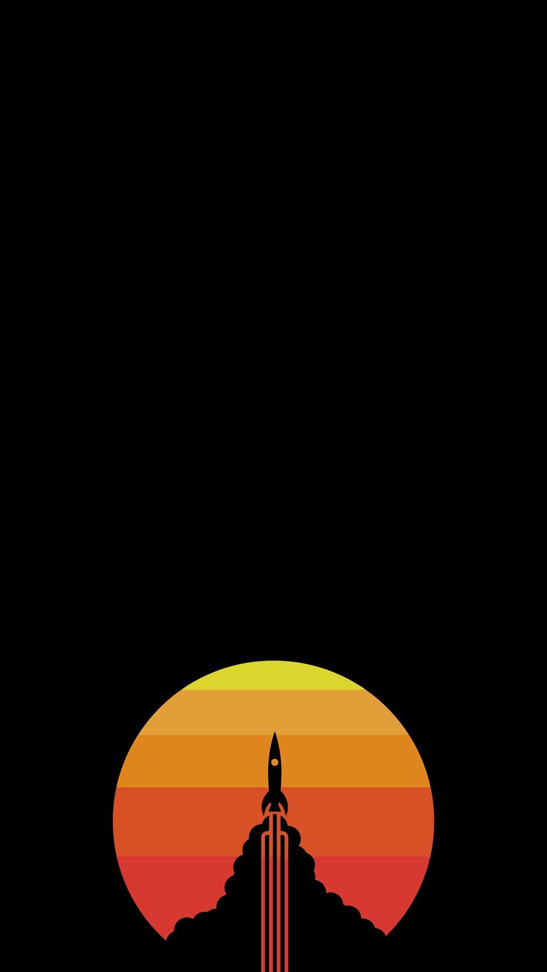 1080x1920  Rocket Take Off at Sunset Wallpaper Abstract - Обои для Tech