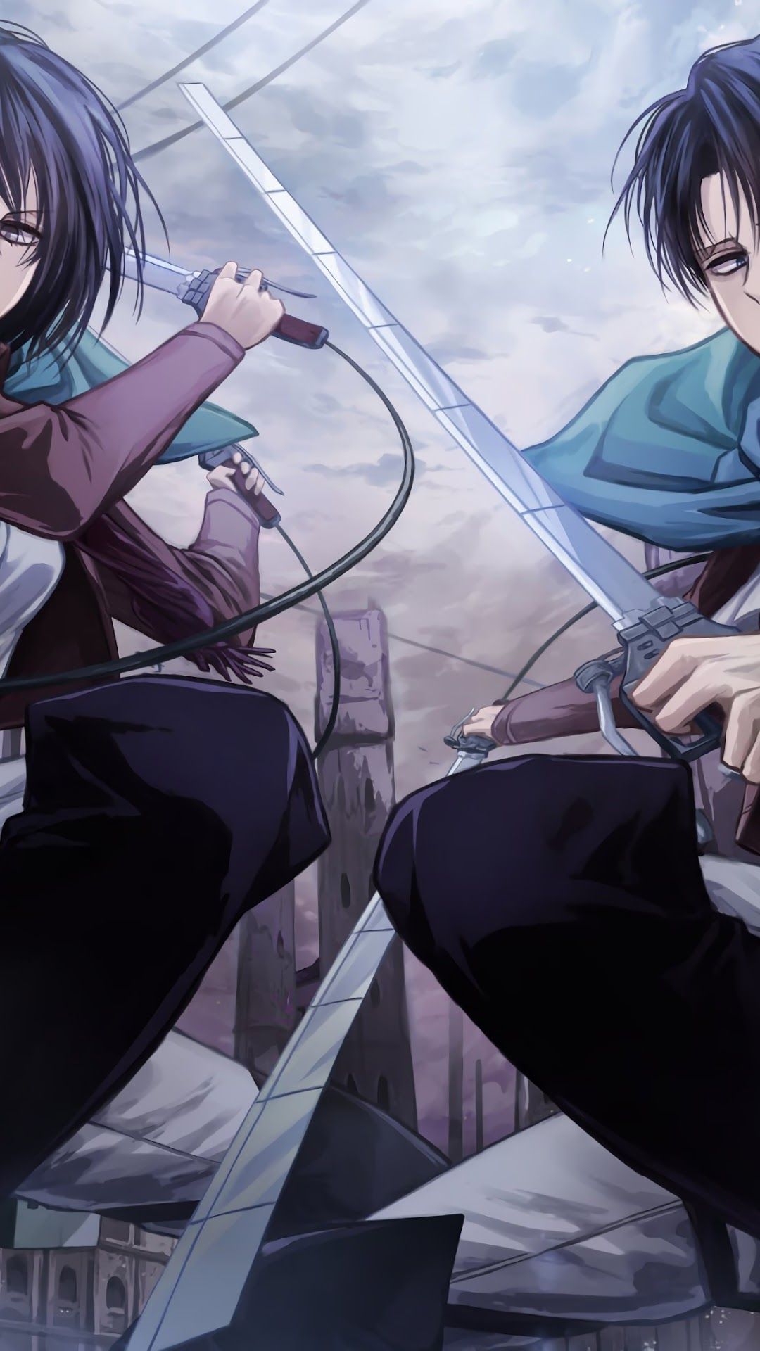 1080x1920  mikasa (атака на титана) 4K обои iPhone HD Телефон № 3150F 