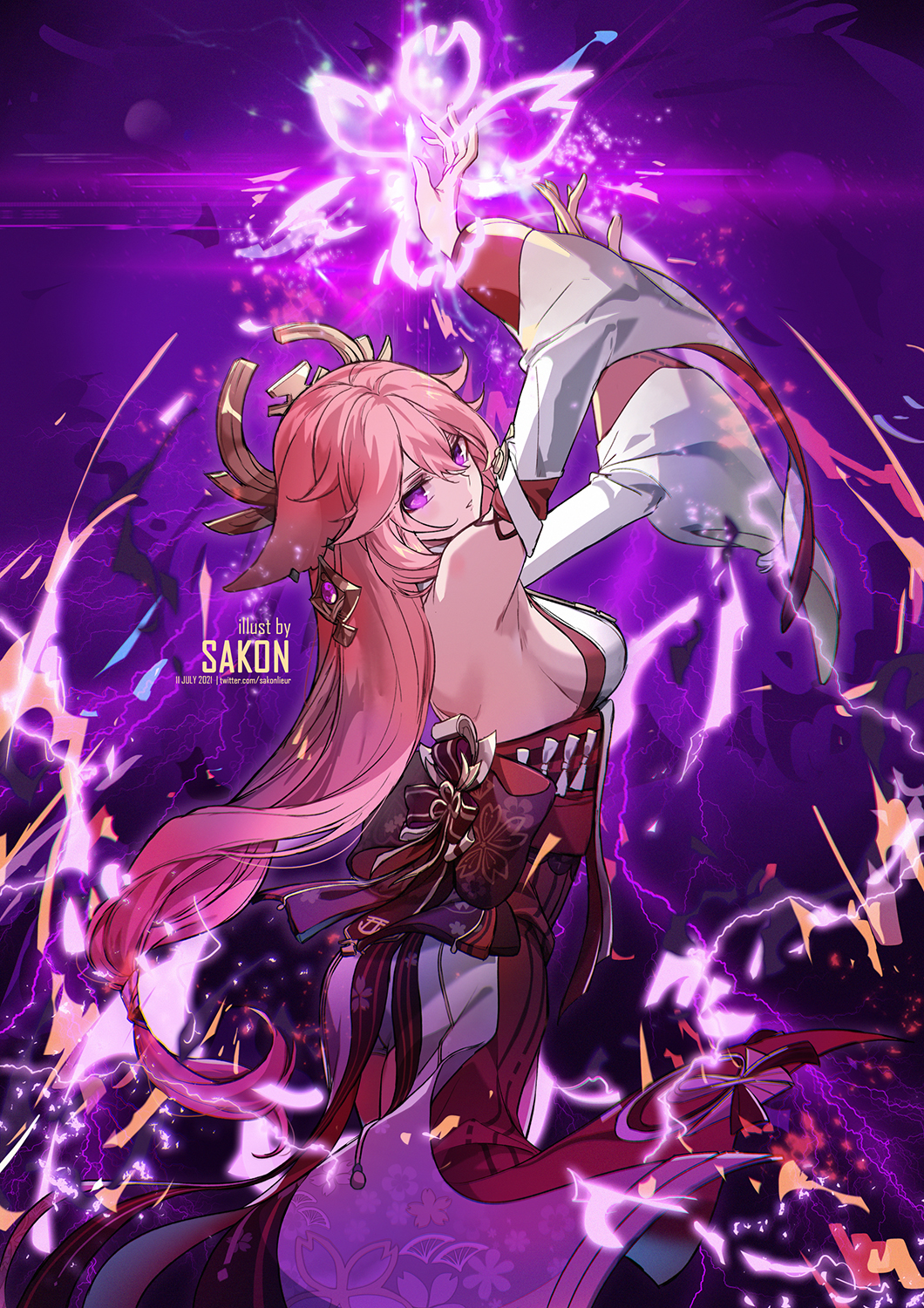 1060x1500  yae Miko обои от Santos_05_ - Загрузить на Zedge ™ | 3945