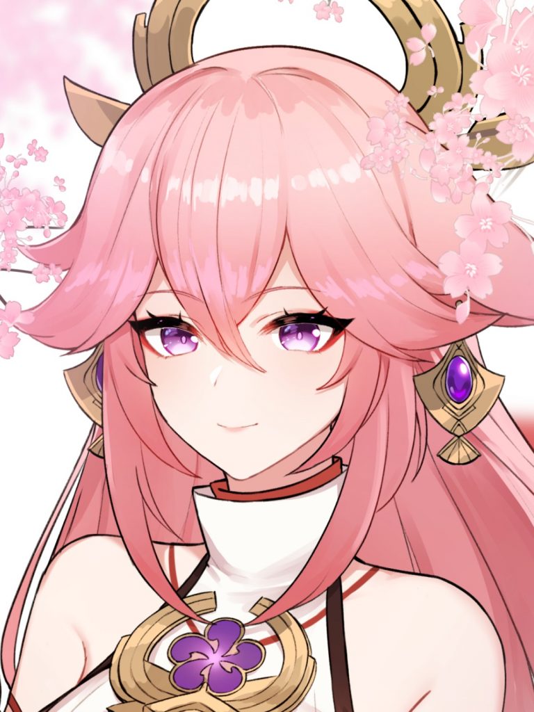 768x1024  yae Miko HD iPhone обои - обои пещера 