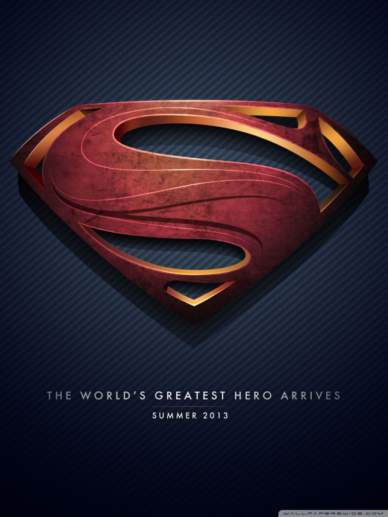 768x1024  man of Steel Logo Ultra HD настольные фоновые обои для 4K UHD TV: планшет: смартфон 