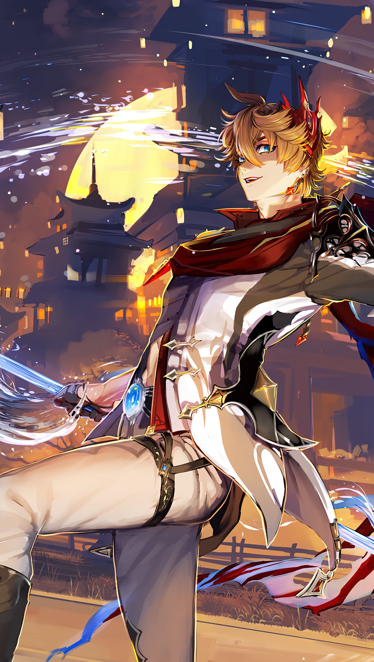 1220x2160  genshin ударный удар Tartaglia -Childe обои Android | Лучшие друзья аниме, аниме, обои 