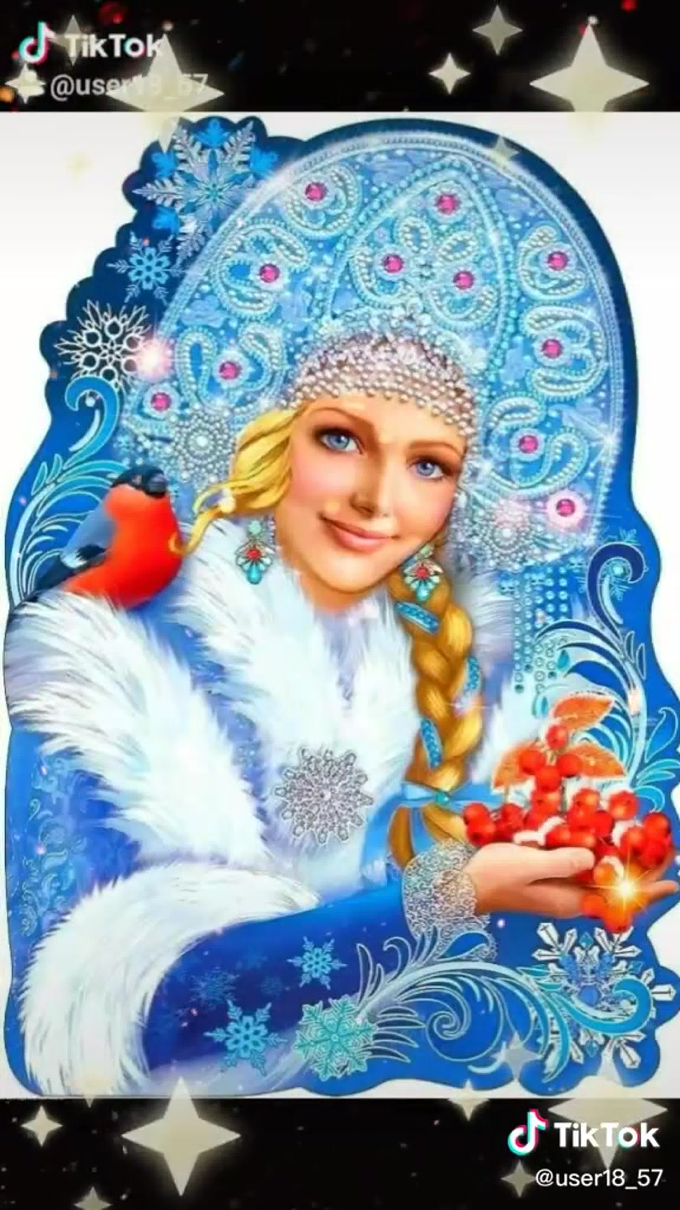 2304x4096  Скачать картинку Снегурочка и подарок бесплатно