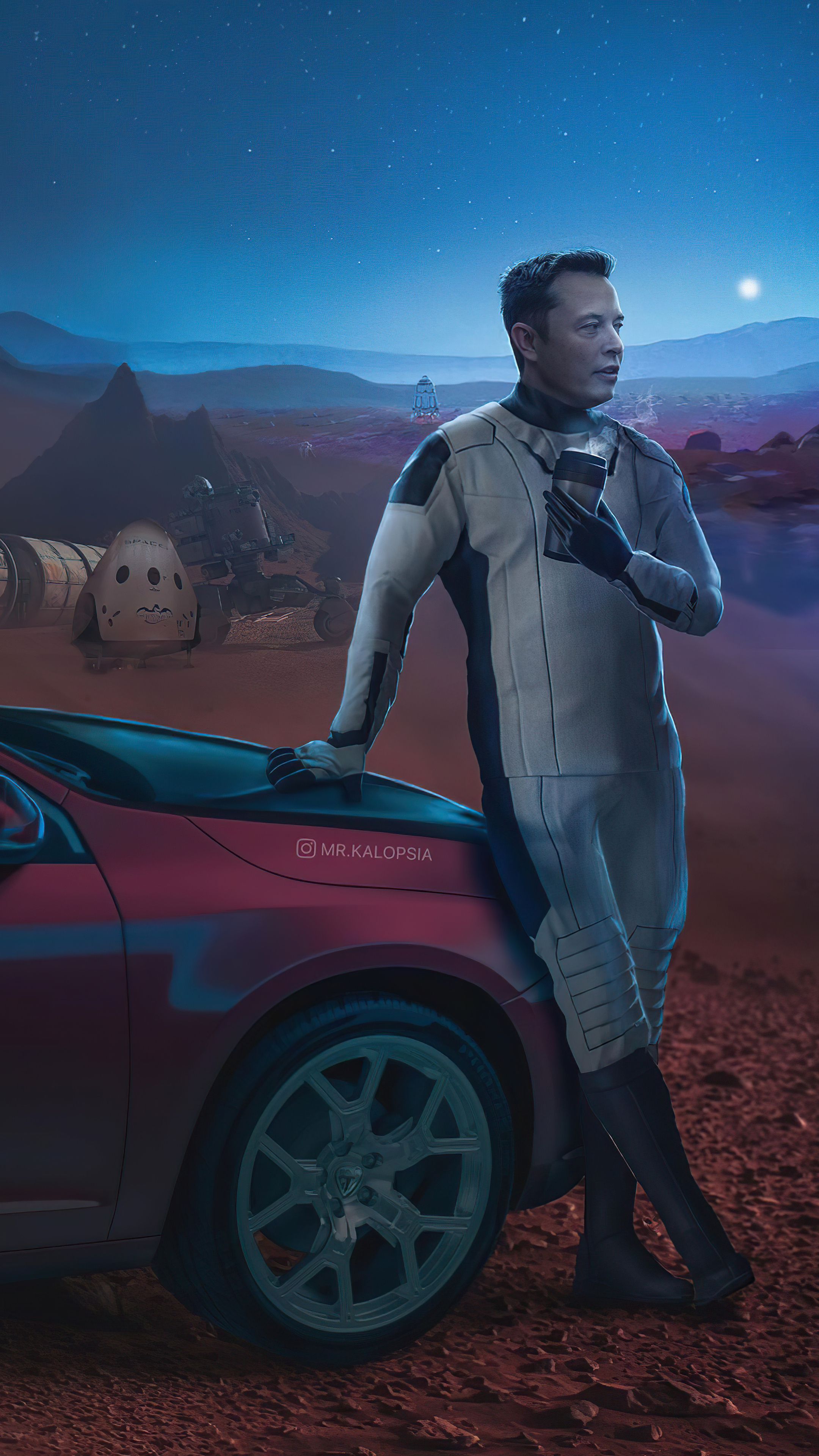 2160x3840  2160x38400 Elonmusk Mars Space x Sony Xperia X, XZ, Z5 Premium HD 4K Обои, изображения, фоны, фотографии и картин Обои - 9GAG