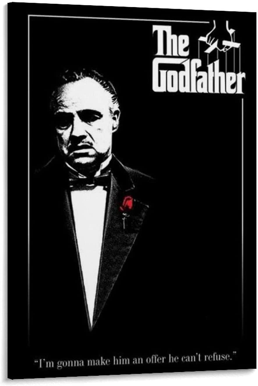 886x1322  mmmu Крестный отец Дон Вито Корлеоне с красной розой 60 x 90 см холст: Amazon.de: Home \ u0026 Kitchen