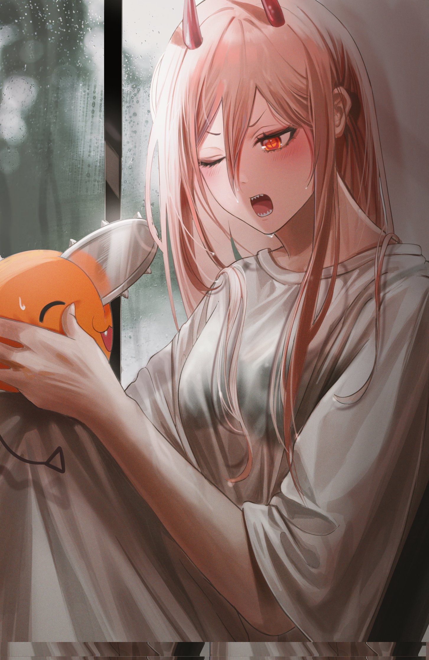 1453x2237  reze и pochita (бензопила), нарисованный 900p | Danbooru