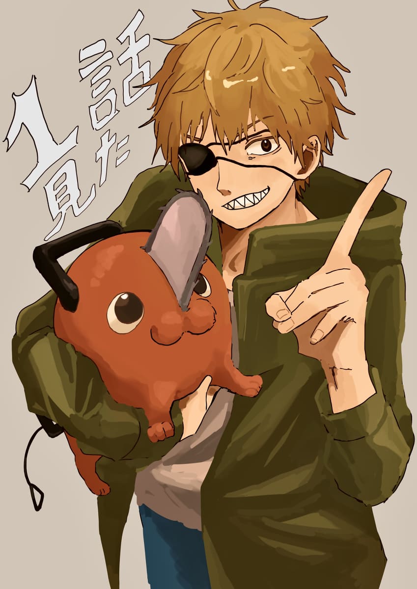 849x1200  wallpaper denji/pochita из \ "Человек бензопила \" | Аниме -пейзажи обои, аниме -фон, аниме Orange