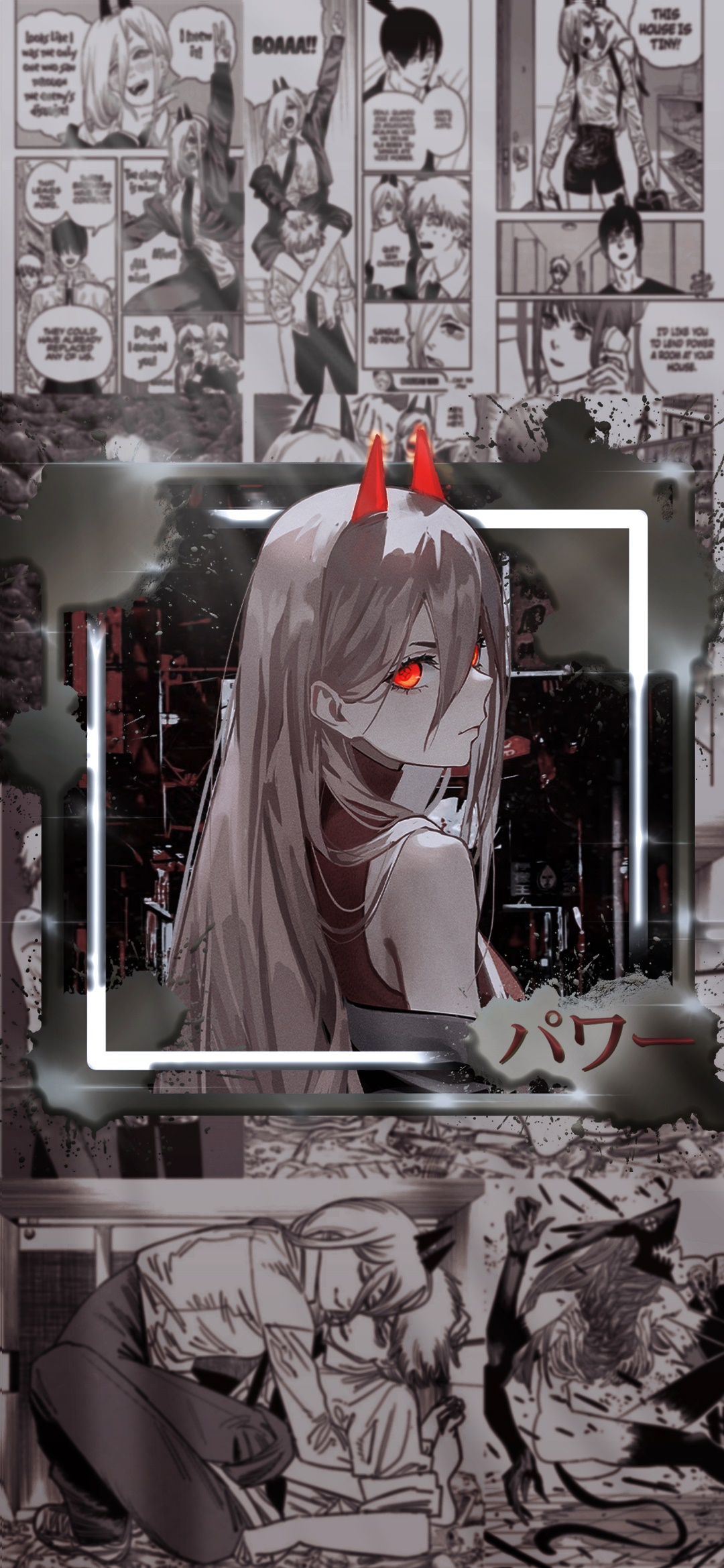 1080x2340  POWER и MEOWY (Человек по бензопилам), нарисованный Jeffxart | Danbooru