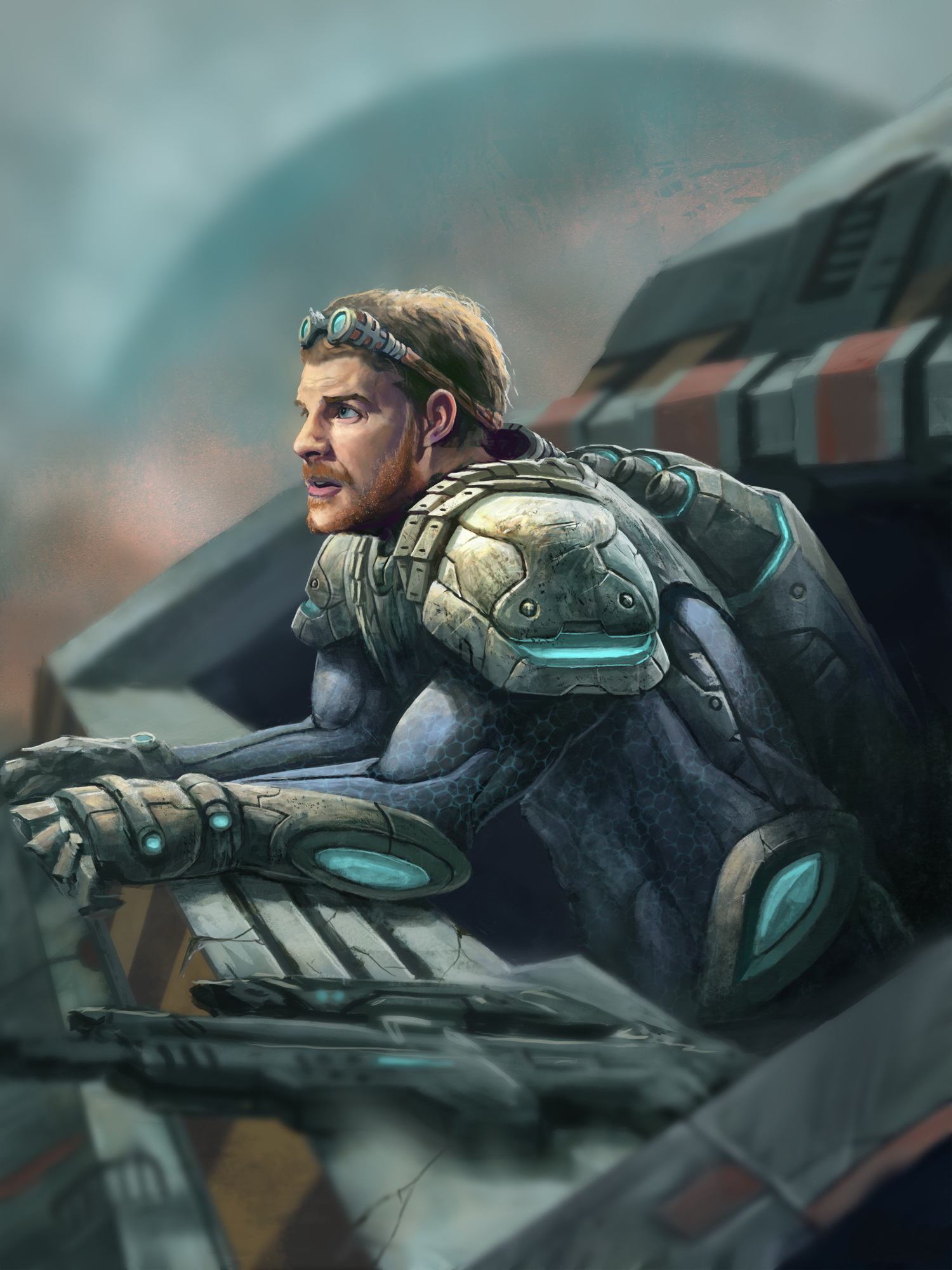 1500x2000   Обои StarCraft 2 Man warrior Fantasy vdeo game