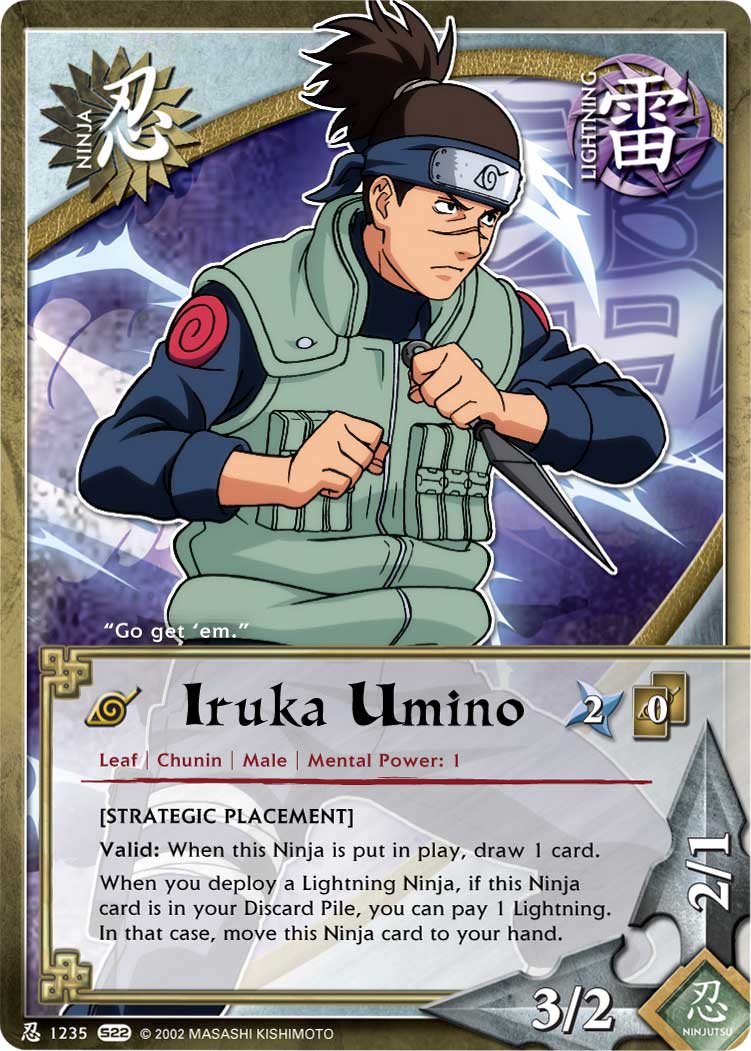 751x1051  IRUKA UMINO - N -1235 - Common - 1 -е издание - Naruto Singles »Оружие войны - Pro -Play Games