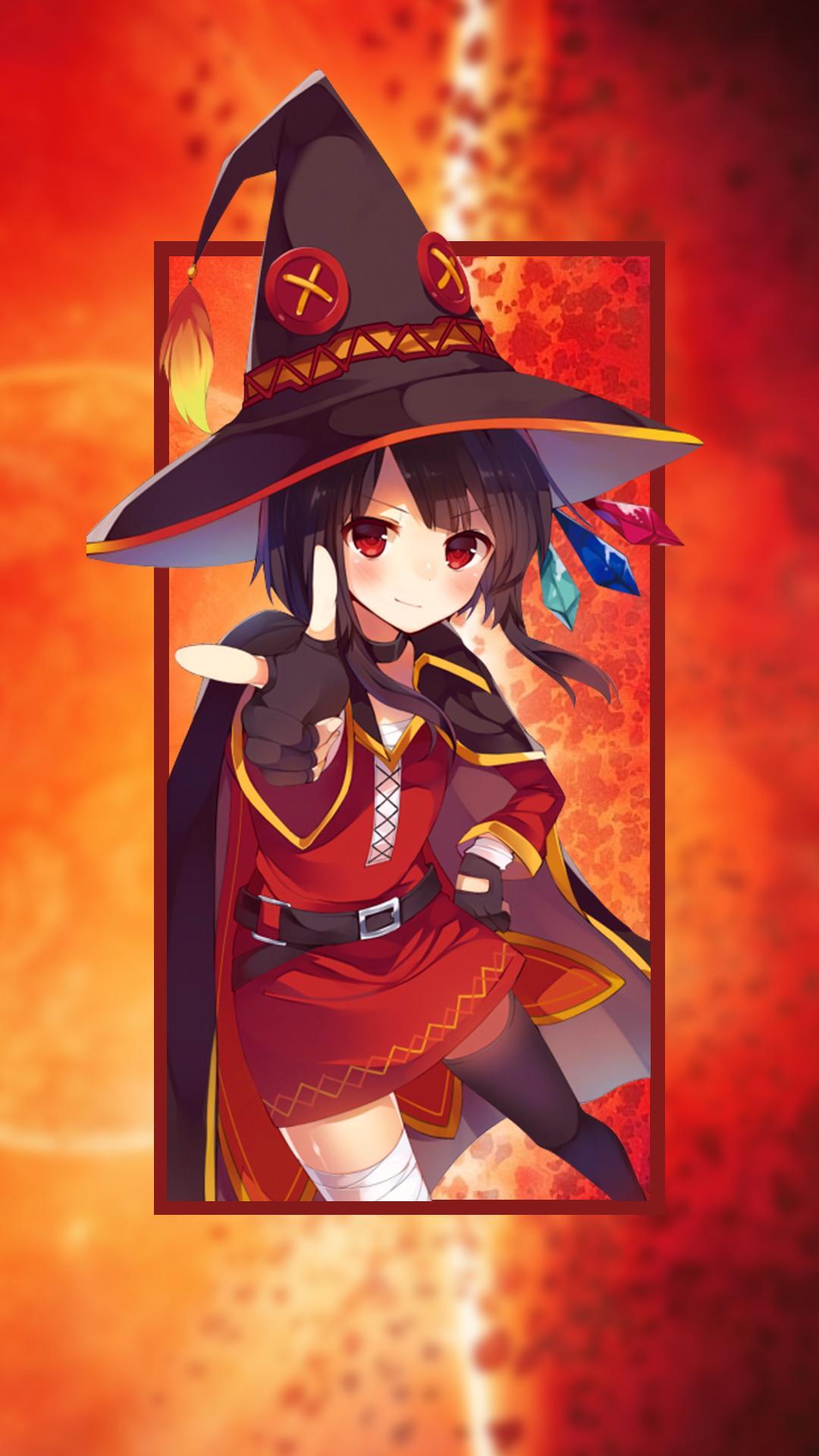 1080x1920  anime Charcyer персонаж с Wand, аниме, Kono Subarashii Sekai ni Shukufuku wo!, Megumin HD обои | Обои Flare