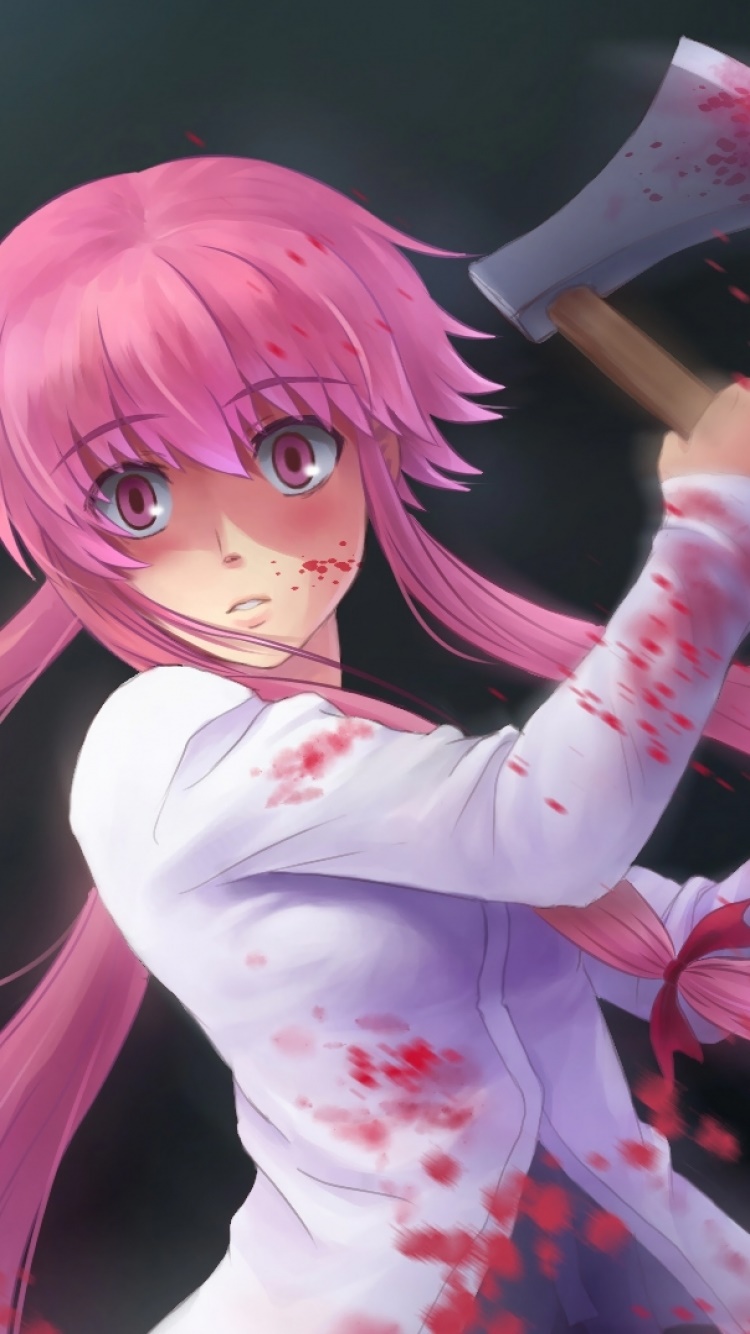 750x1334  mirai nikki (Future Diary) .yuno Gasai Huawei U9500-1 Ascend D1 обои. Юно HD обои | Pxfuel