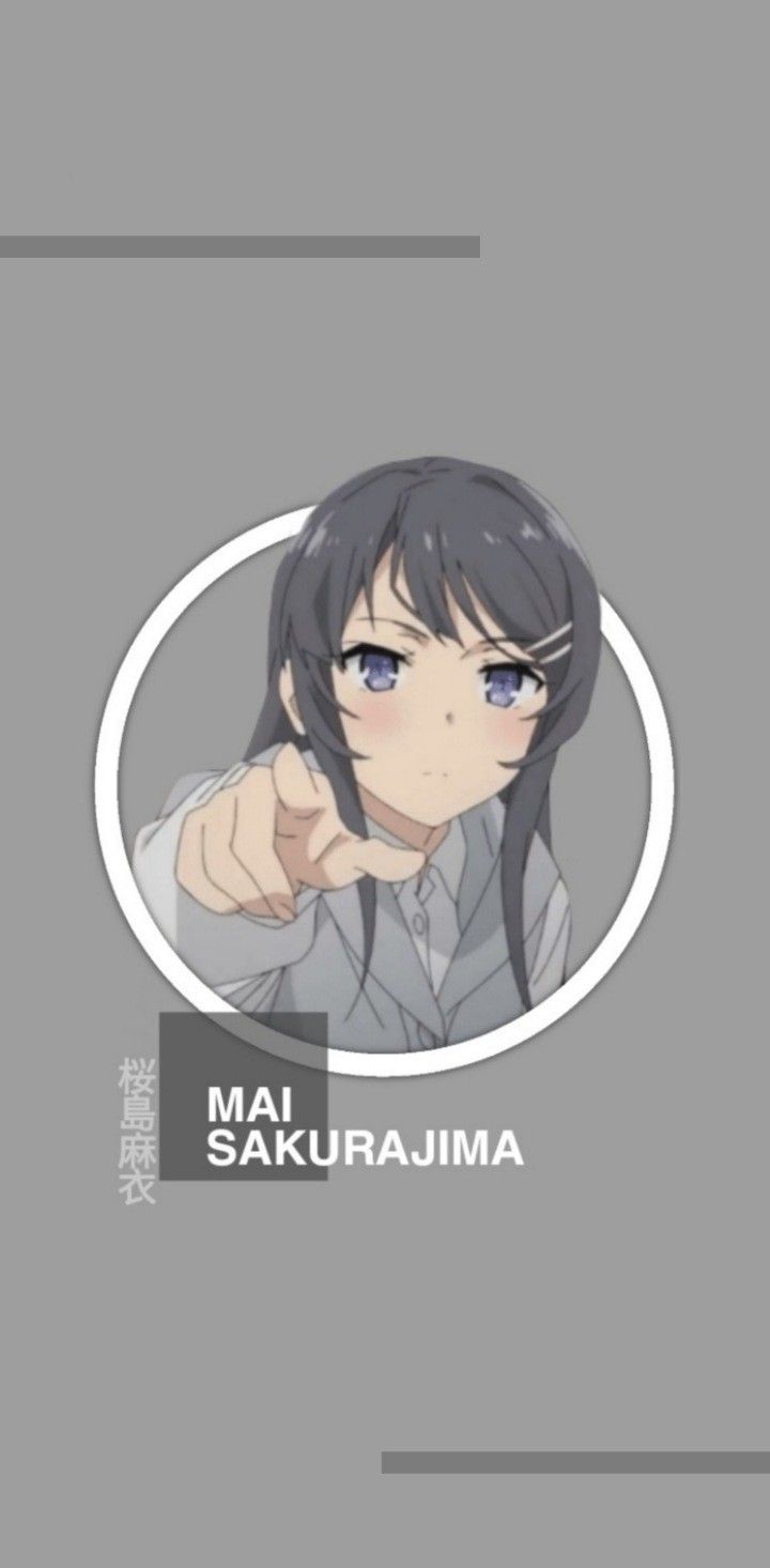 720x1466  mai Sakurajima обои, которые я сделал, сохраняя их минимальными, может опубликовать больше :): R/Seishunbutayarou 