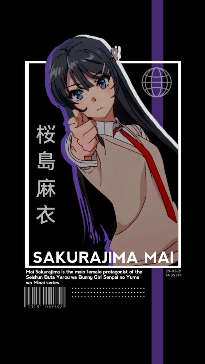 720x1280   sakurajima mai | Fondo de Pantalla de Anime, Fondo de Anime, обои de anime