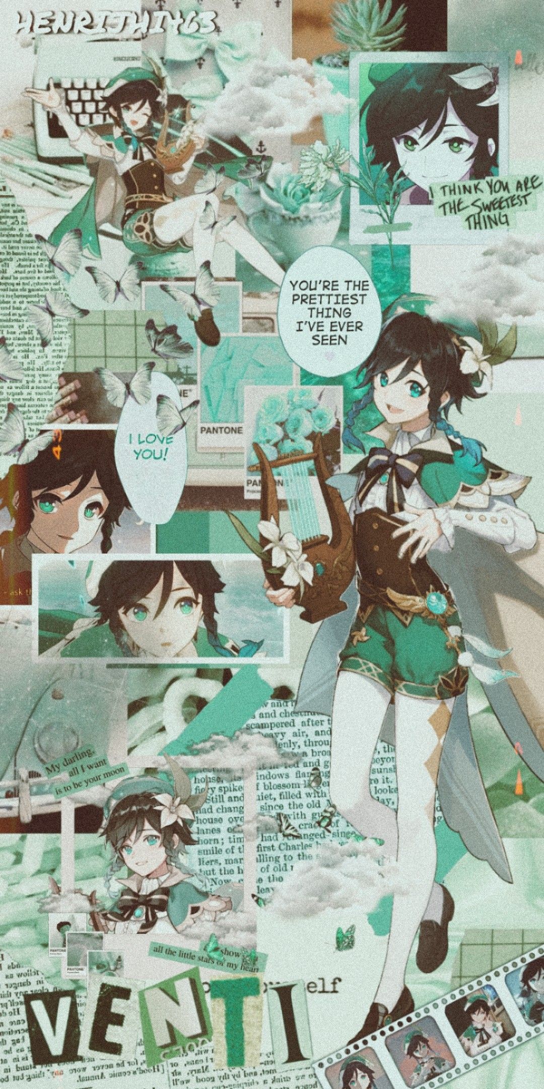 1080x2160   Download Genshin Impact Venti Anemo обои | Wallpapers.com 